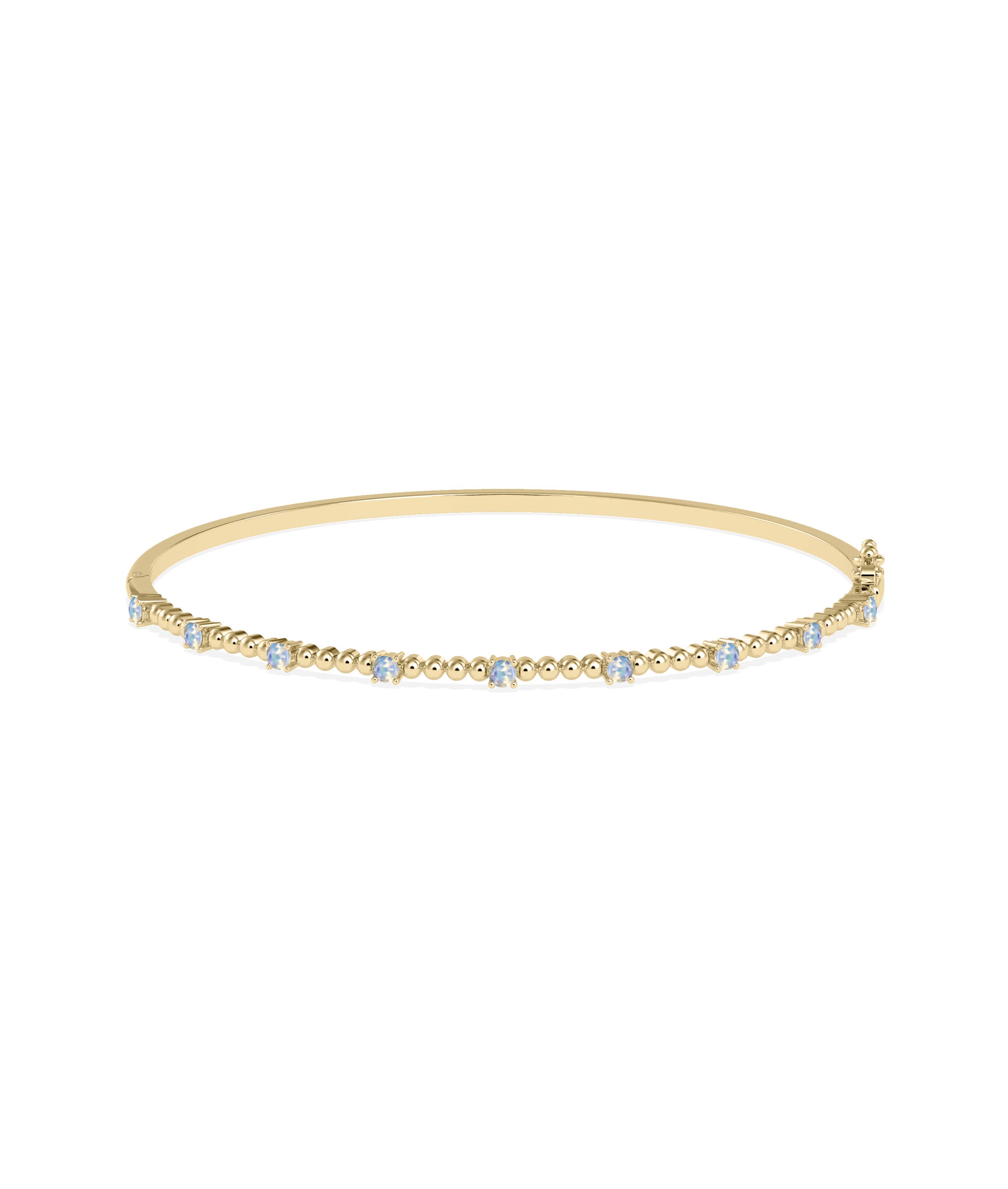 Birthstone Bubble Straight Line Bangle | Diamond Bangles