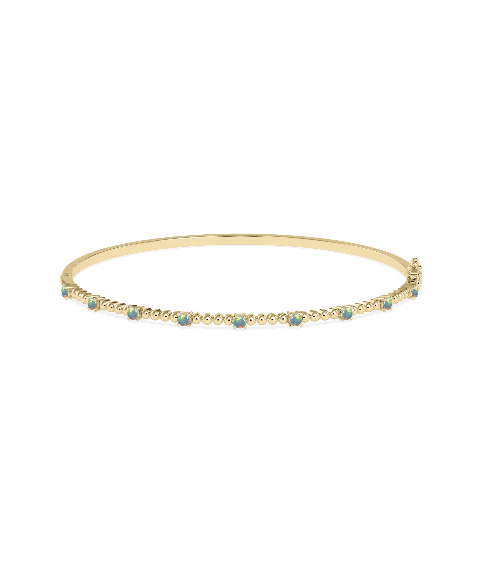 Birthstone Bubble Straight Line Bangle | Diamond Bangles