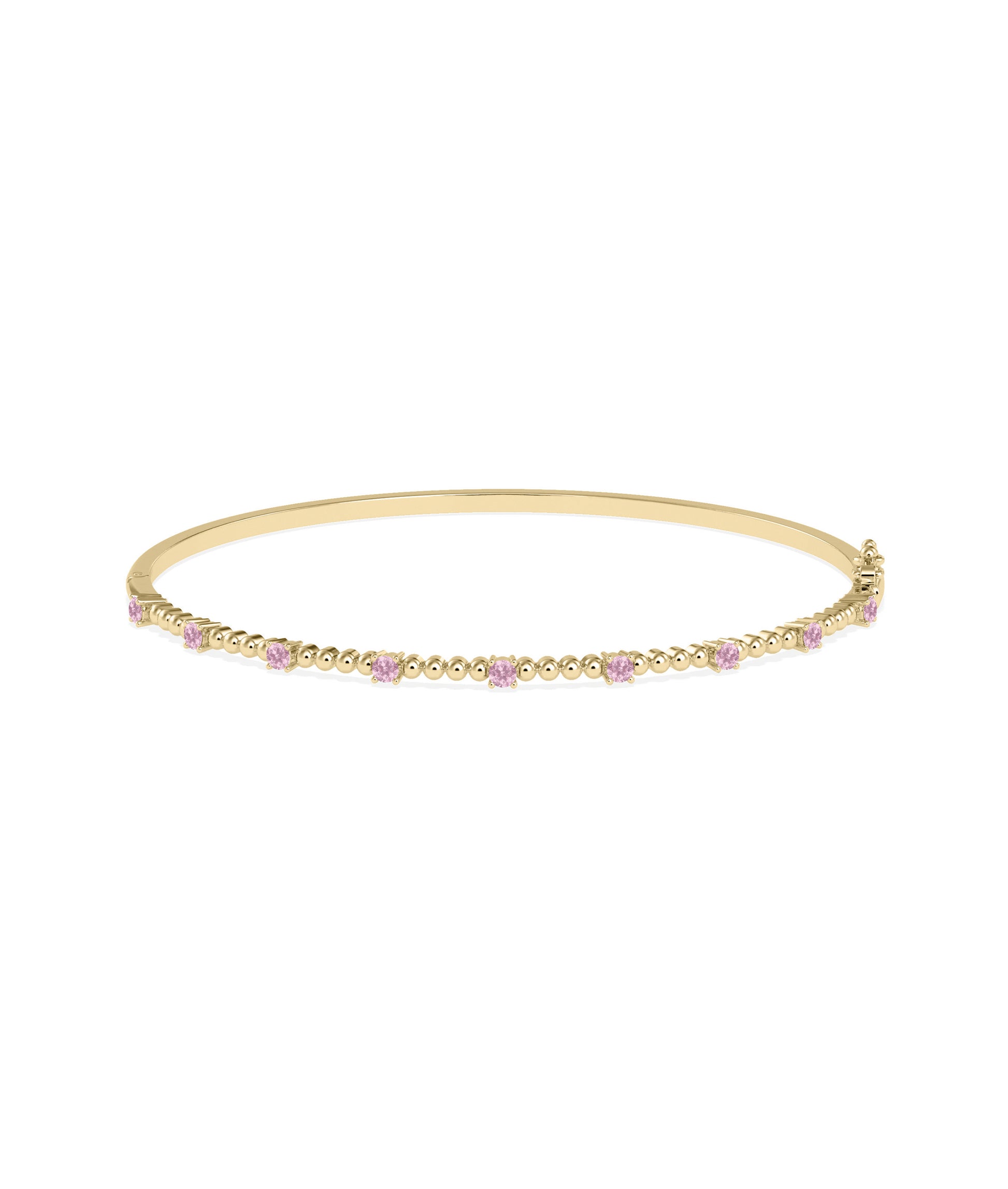 Birthstone Bubble Straight Line Bangle | Diamond Bangles