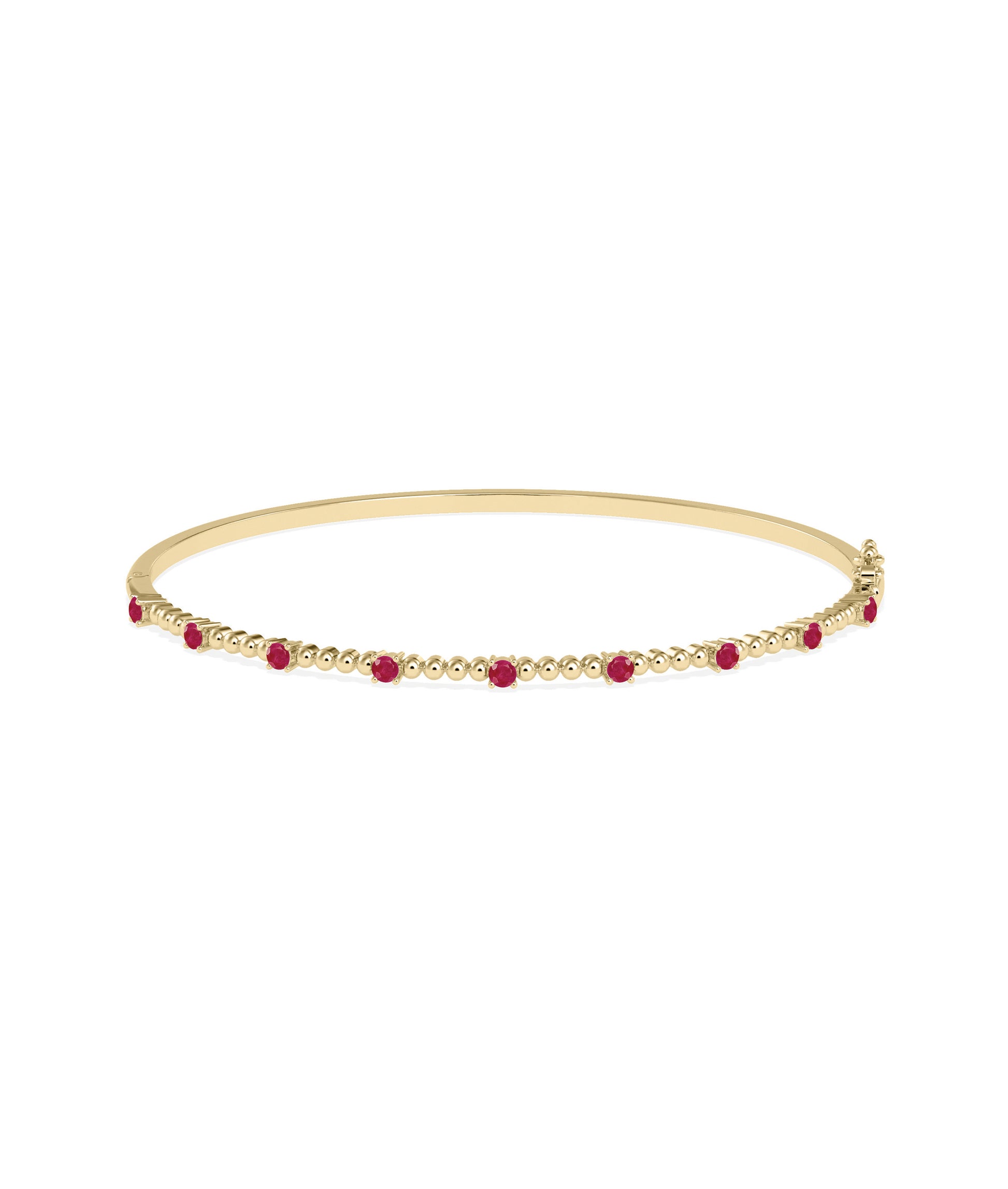 Birthstone Bubble Straight Line Bangle | Diamond Bangles