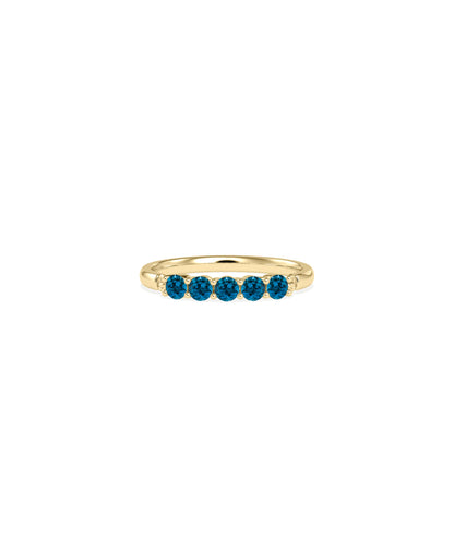 5 Stone Birthstone Ring - Chic Everyday Jewelry