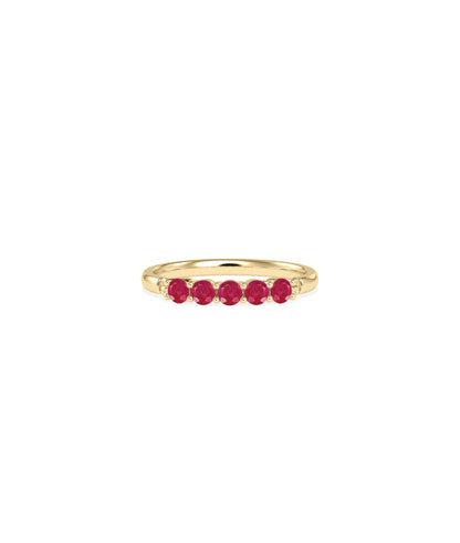 5 Stone Birthstone Ring - Chic Everyday Jewelry