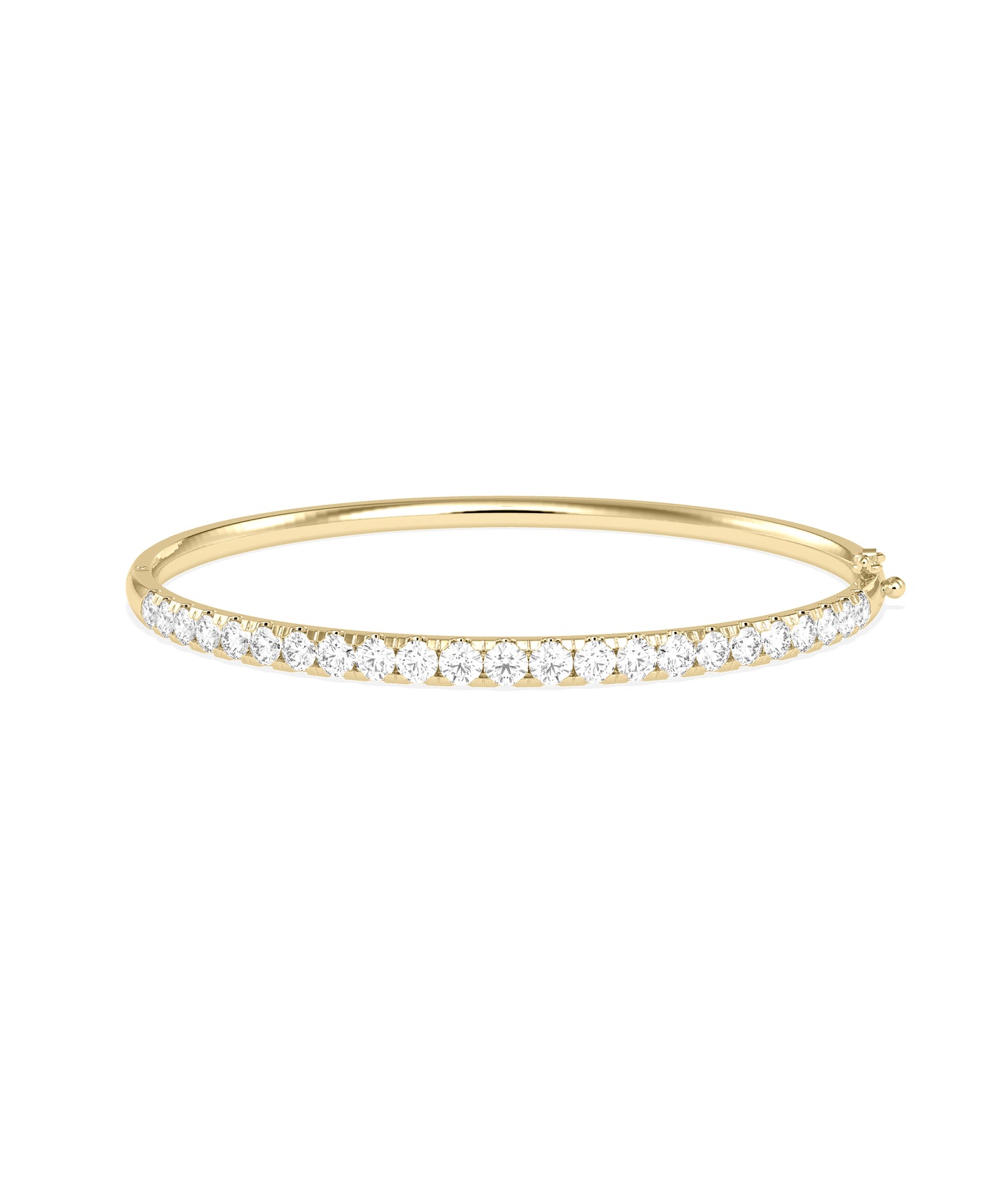 "Straight Line Birthstone Bangle - Elegant Diamond Bangle for Every Occasion"