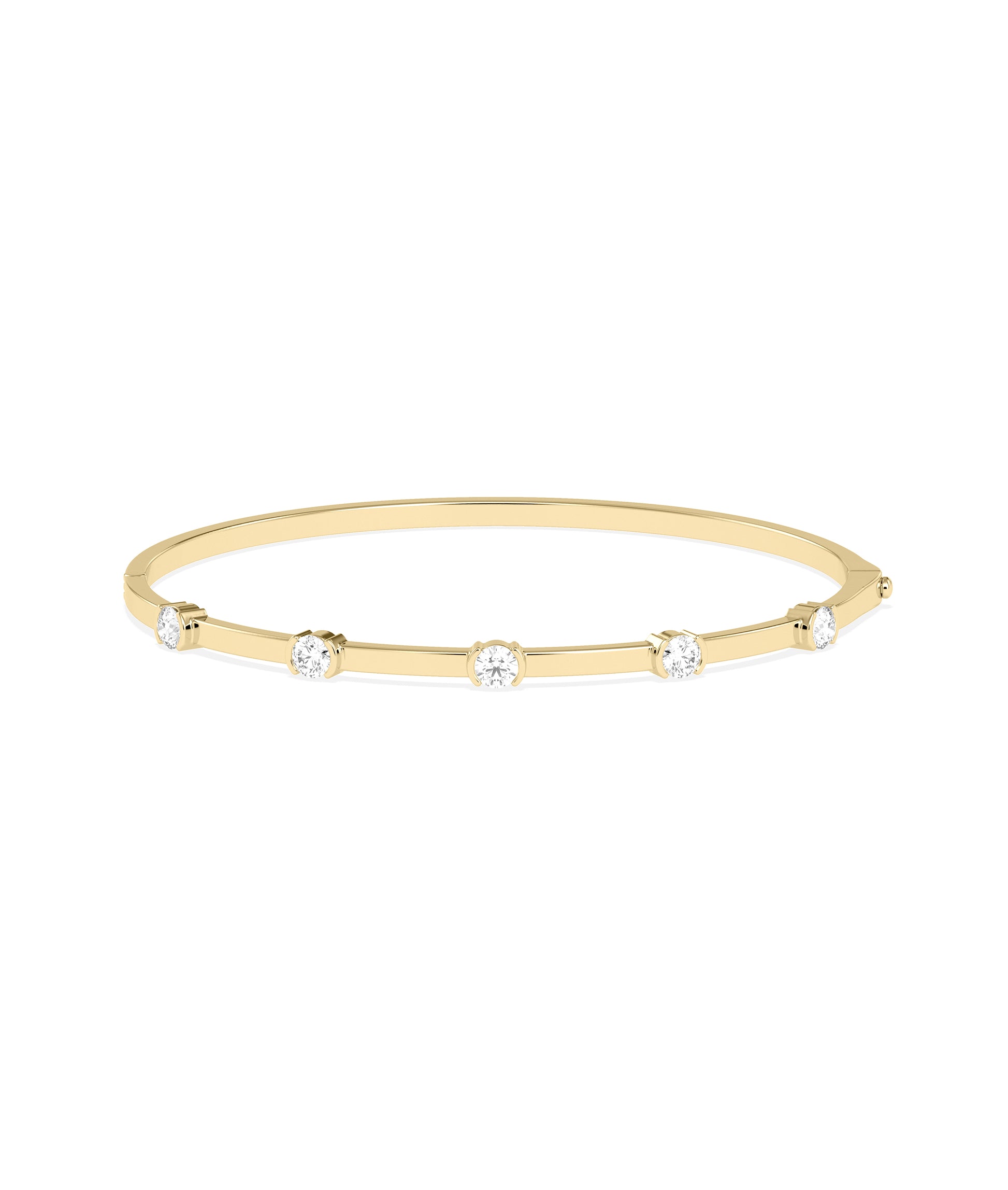 Birthstone Station Bangle | Diamond Bangle