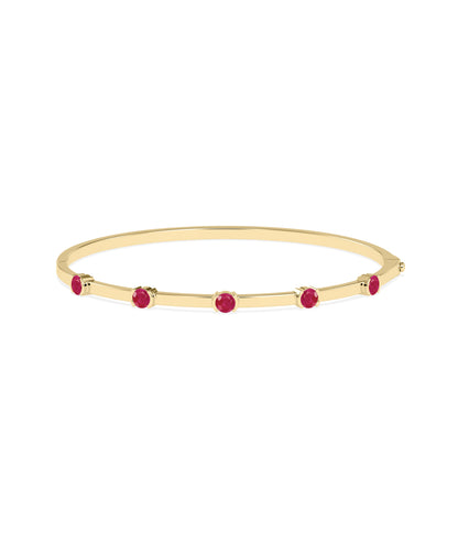 Birthstone Station Bangle | Diamond Bangle