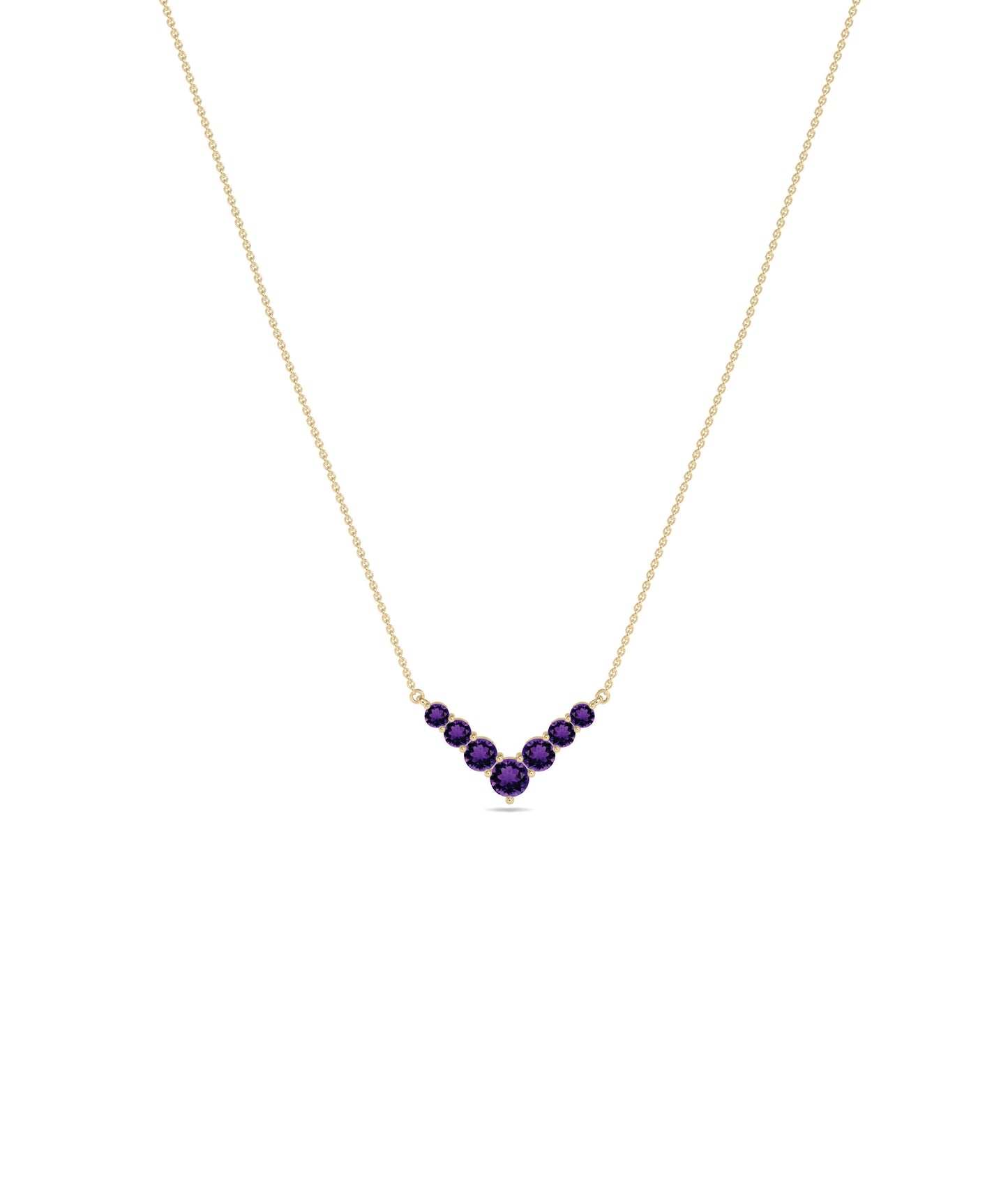 Chevron Birthstone Necklace