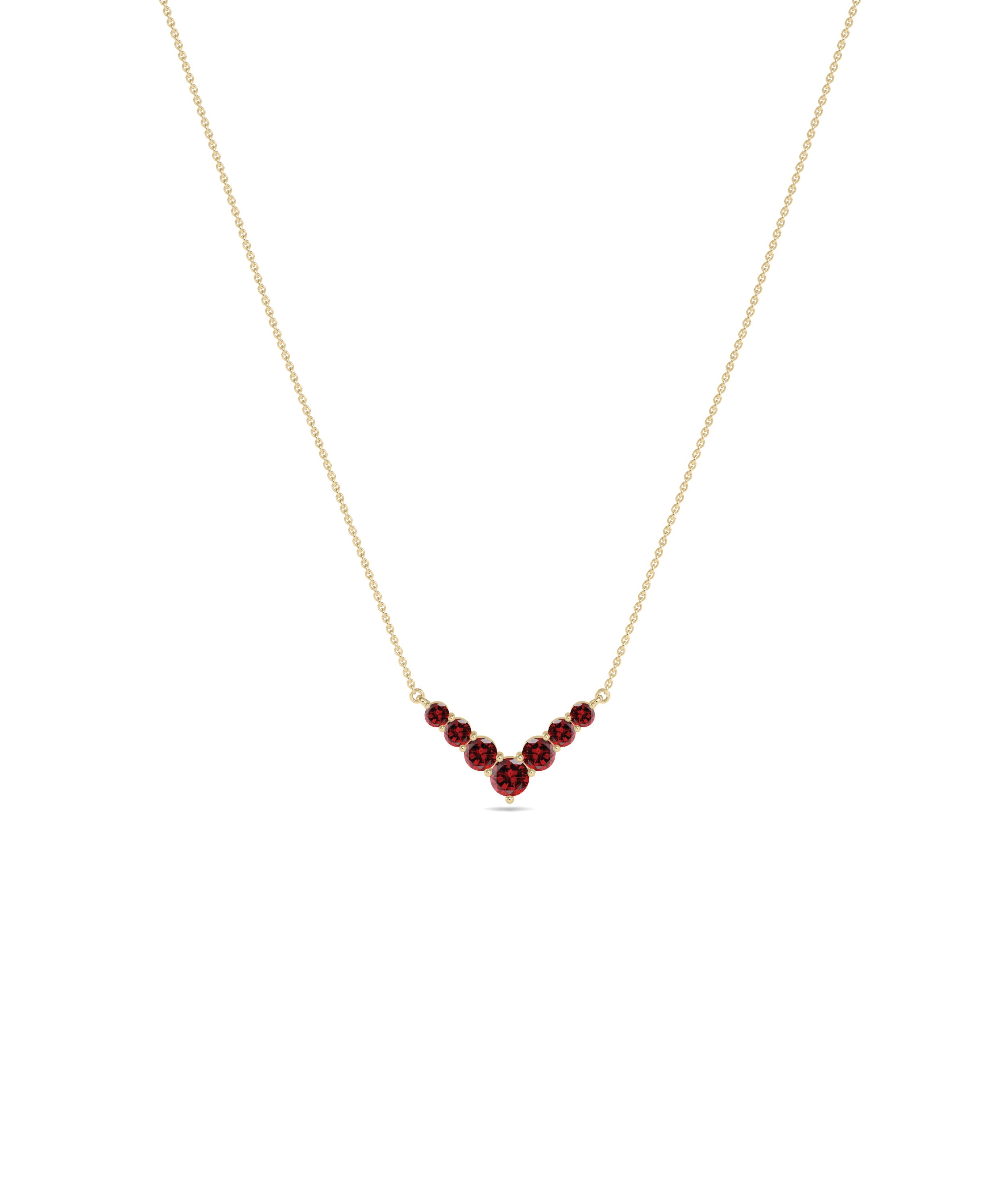 Chevron Birthstone Necklace