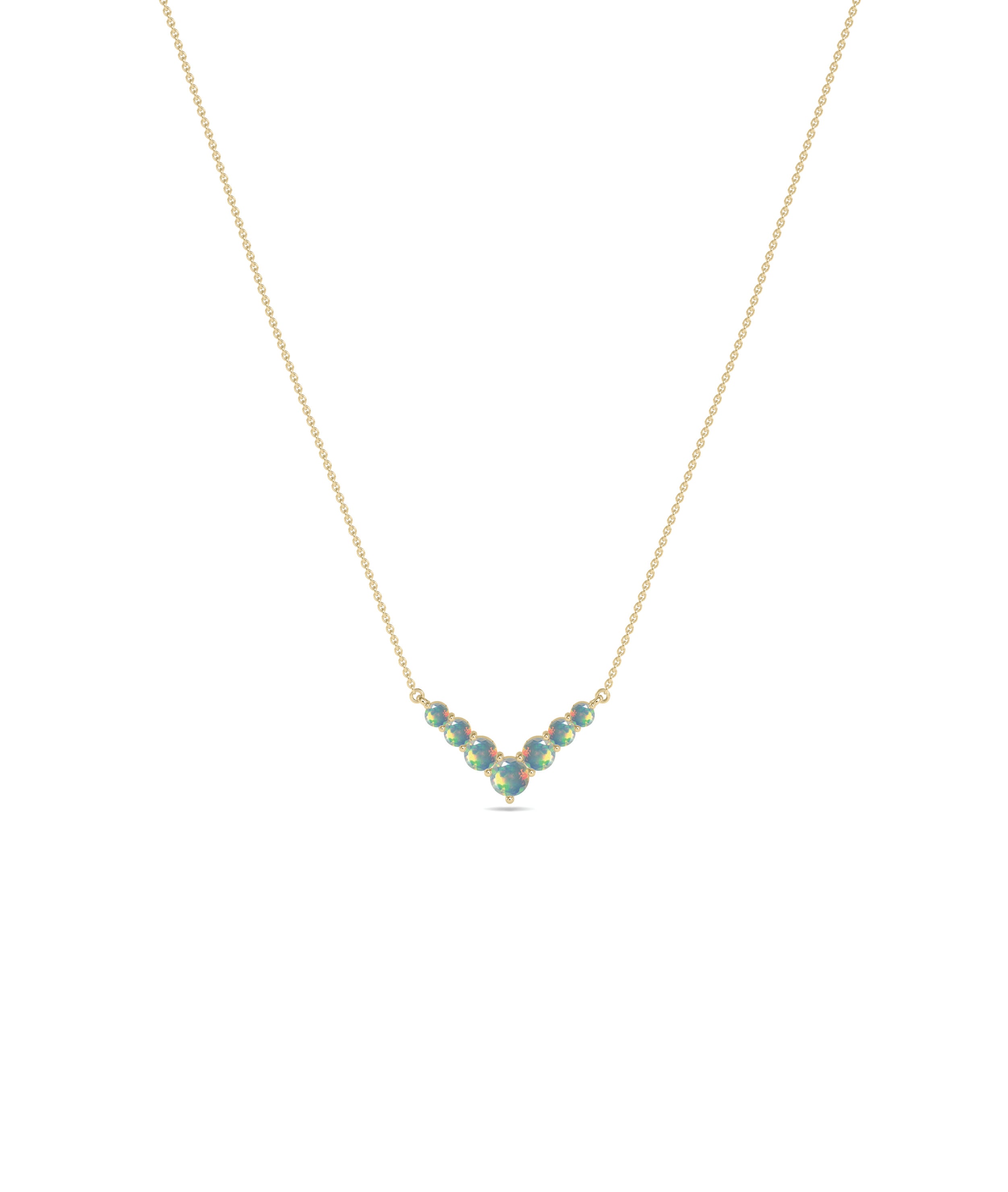 Chevron Birthstone Necklace