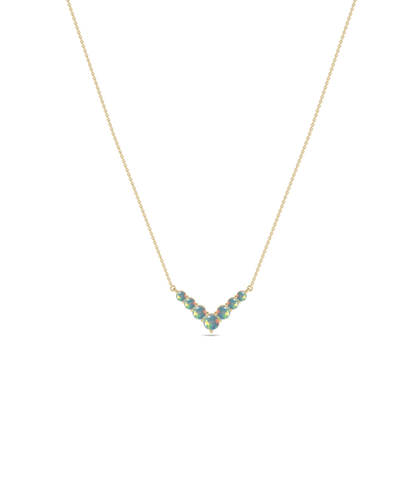 Chevron Birthstone Necklace