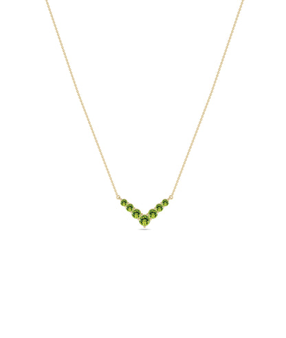 Chevron Birthstone Necklace