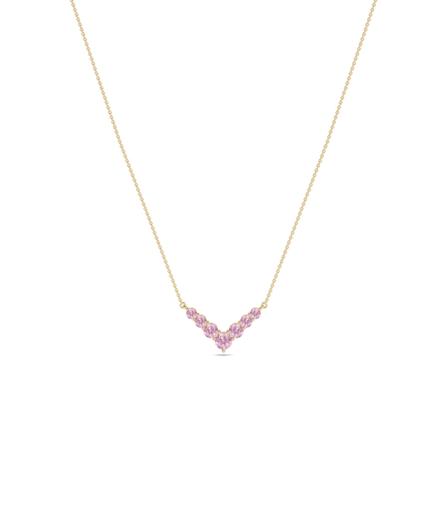 Chevron Birthstone Necklace