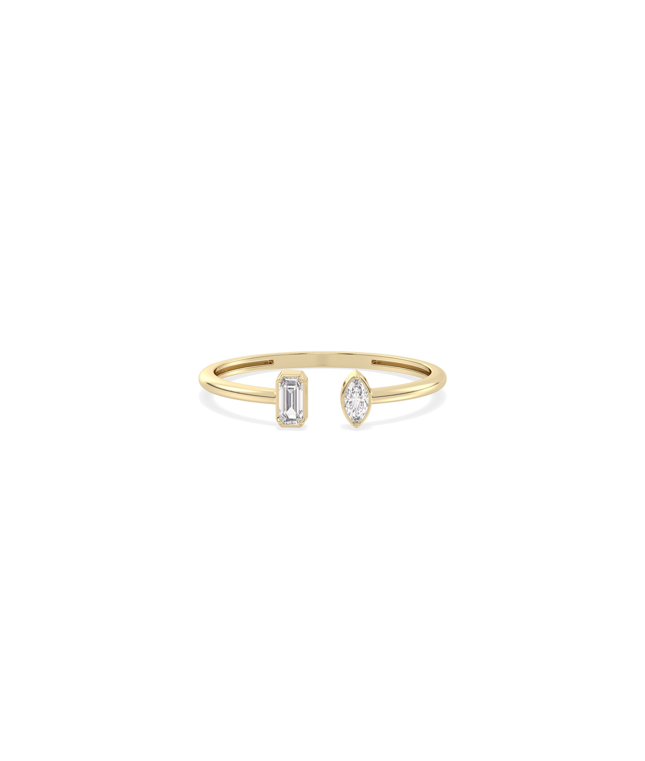 2 Stone Birthstone and Diamond Ring | Elegant Everyday Jewelry Online