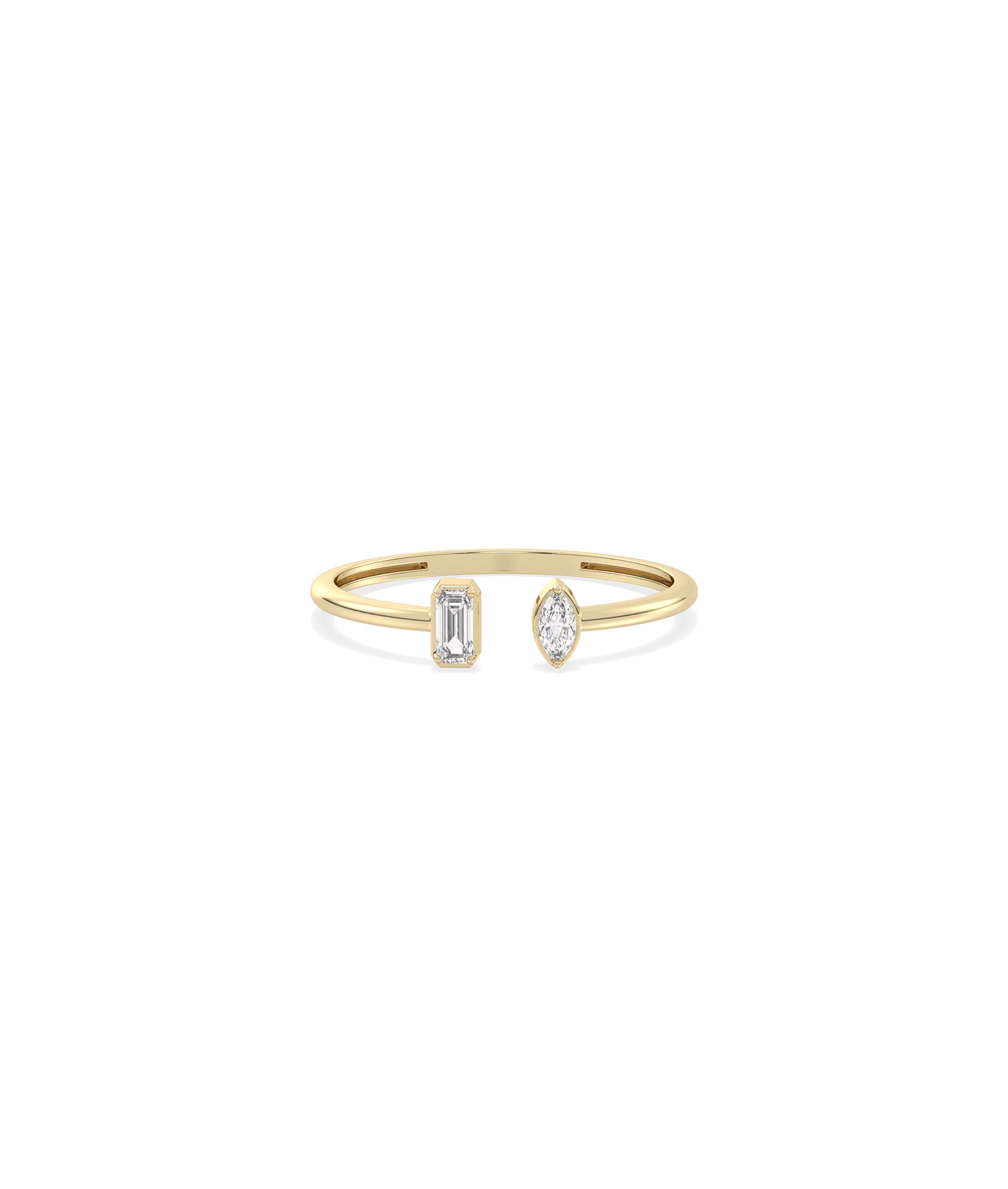 2 Stone Birthstone and Diamond Ring | Elegant Everyday Jewelry Online