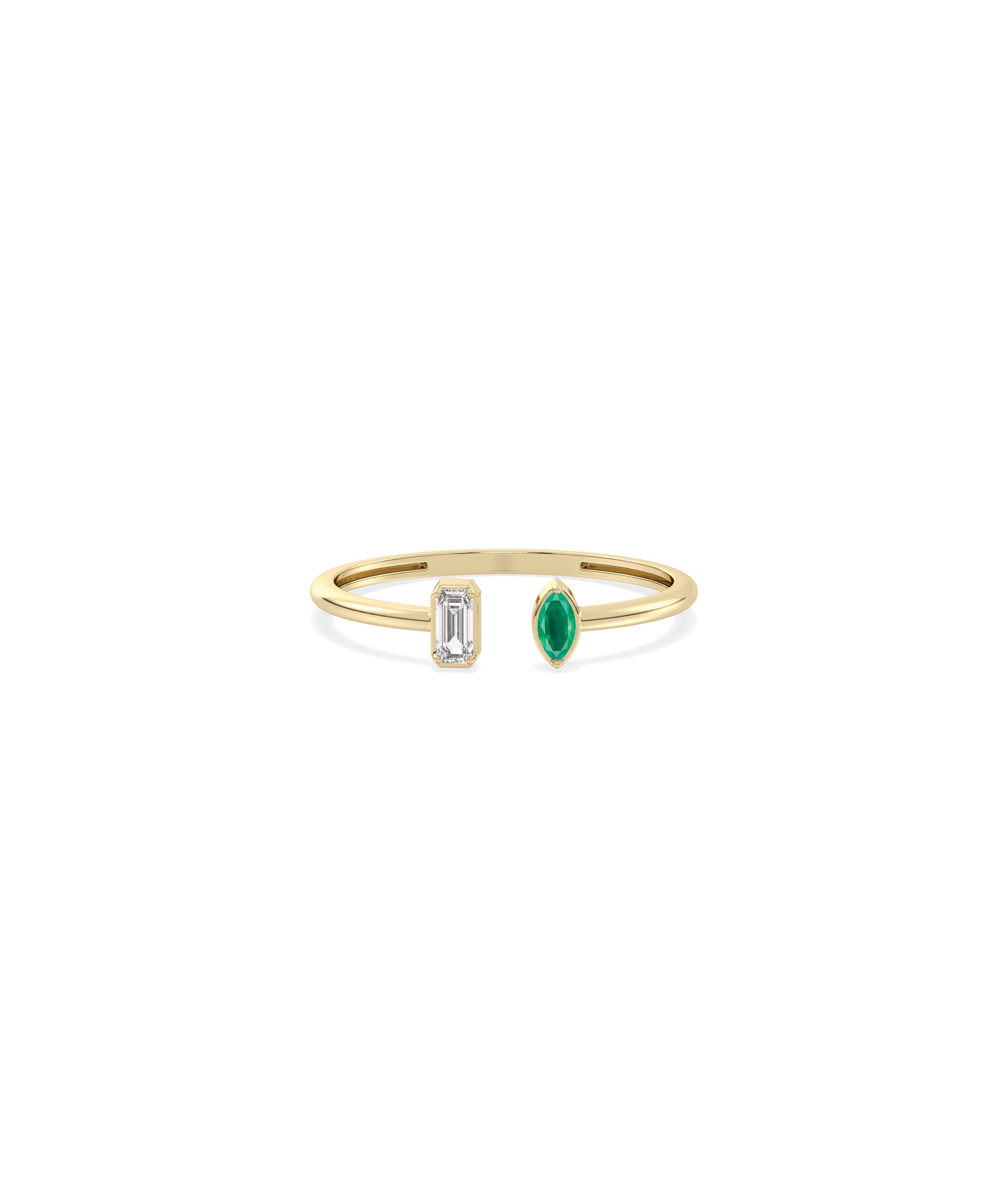 2 Stone Birthstone and Diamond Ring | Elegant Everyday Jewelry Online