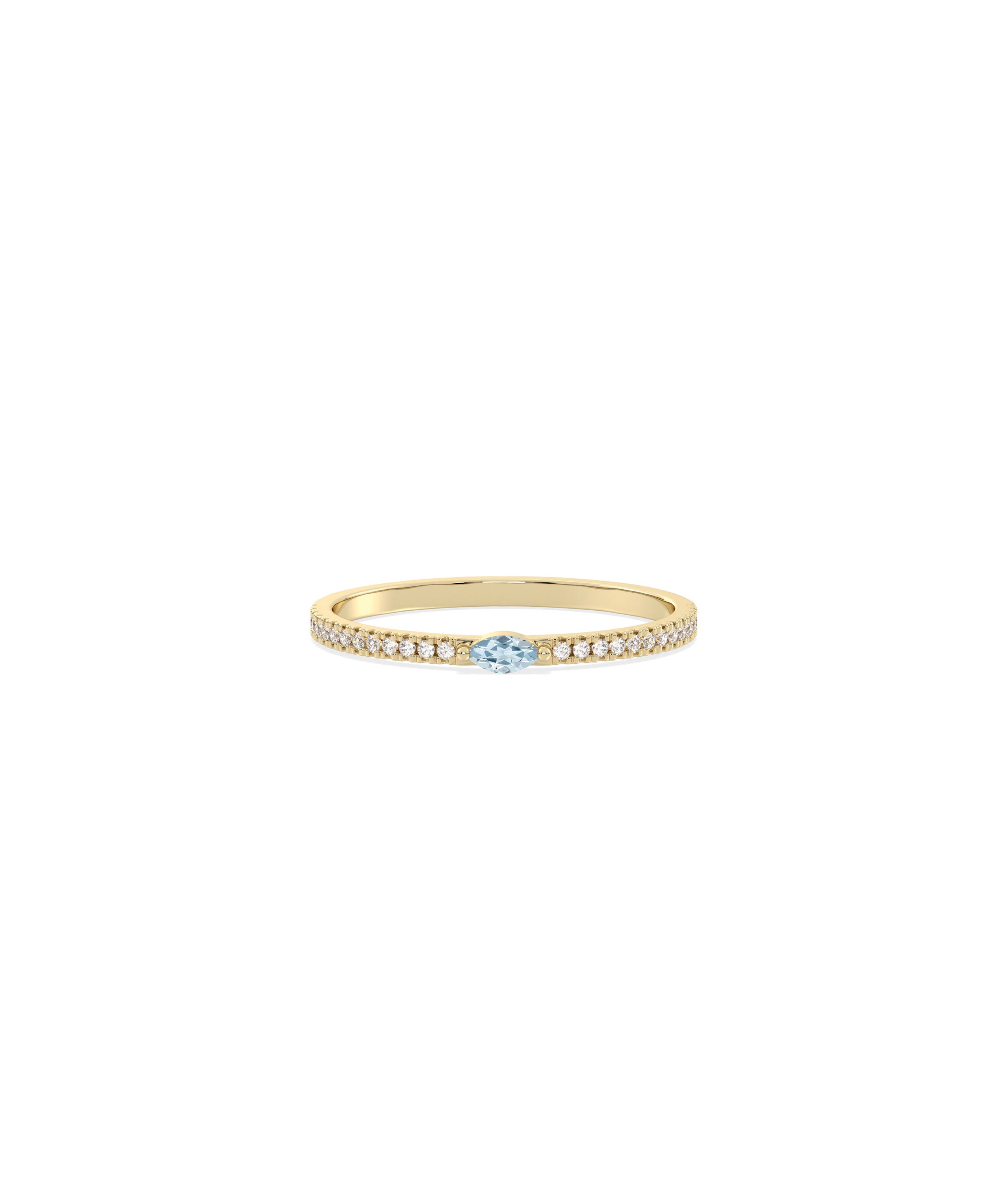 Birthstone and Diamond Band Ring | Engagement Rings For Women