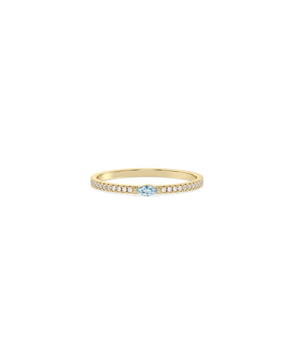 Birthstone and Diamond Band Ring | Engagement Rings For Women