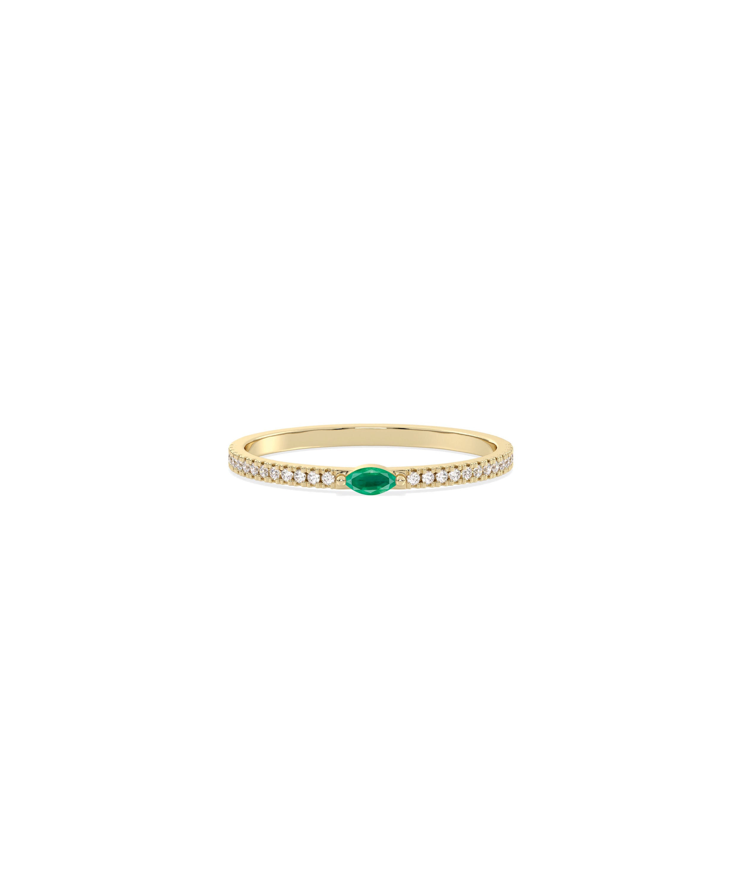 Birthstone and Diamond Band Ring | Engagement Rings For Women