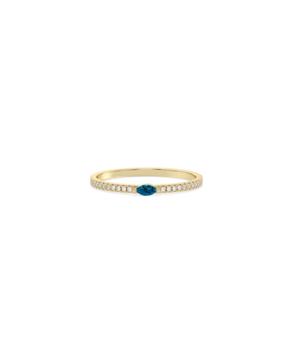 Birthstone and Diamond Band Ring | Engagement Rings For Women