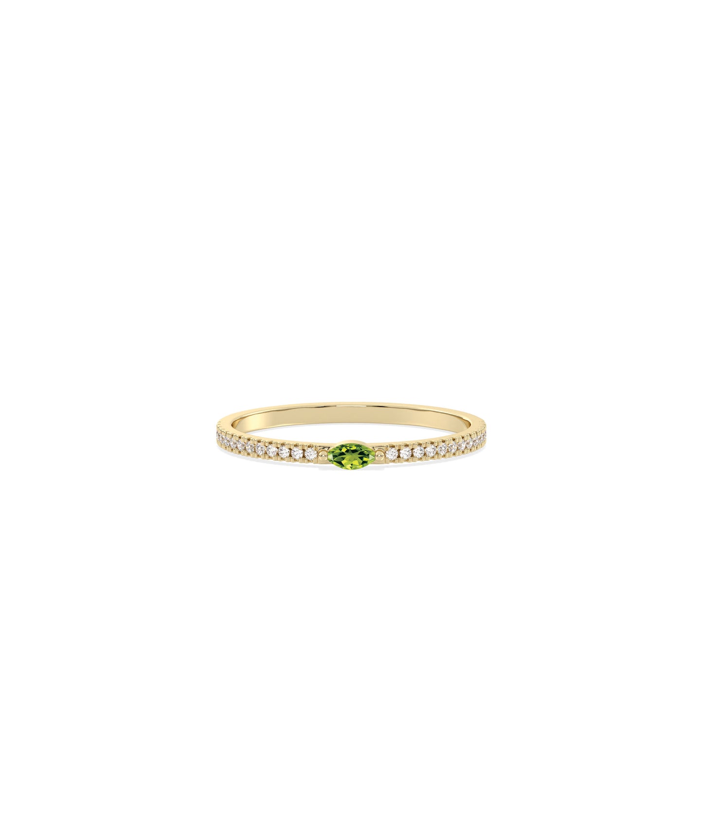 Birthstone and Diamond Band Ring | Engagement Rings For Women