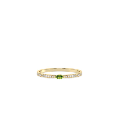 Birthstone and Diamond Band Ring | Engagement Rings For Women