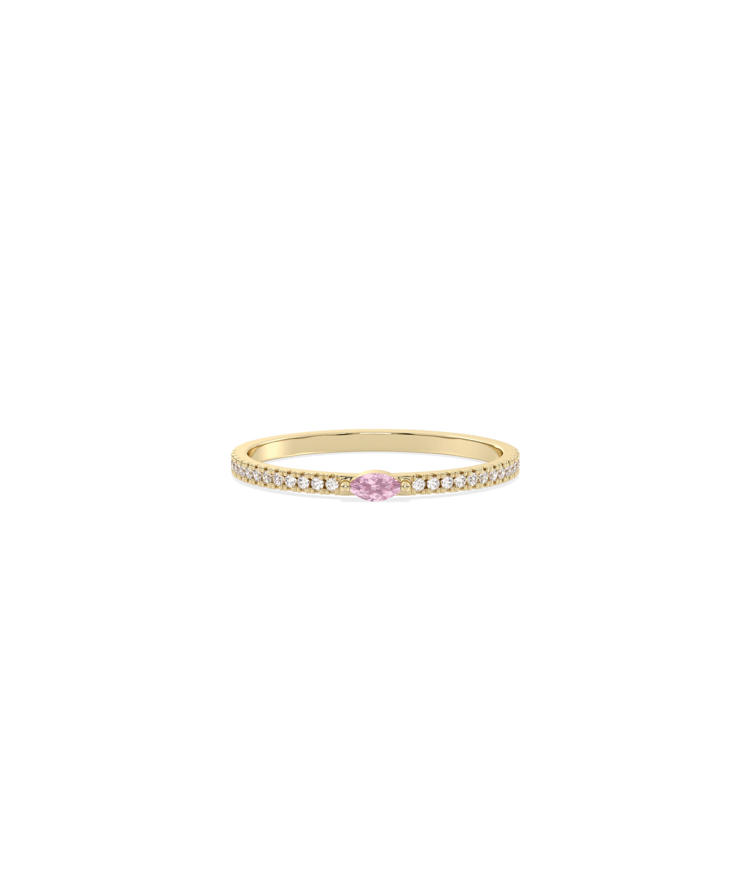 Birthstone and Diamond Band Ring | Engagement Rings For Women