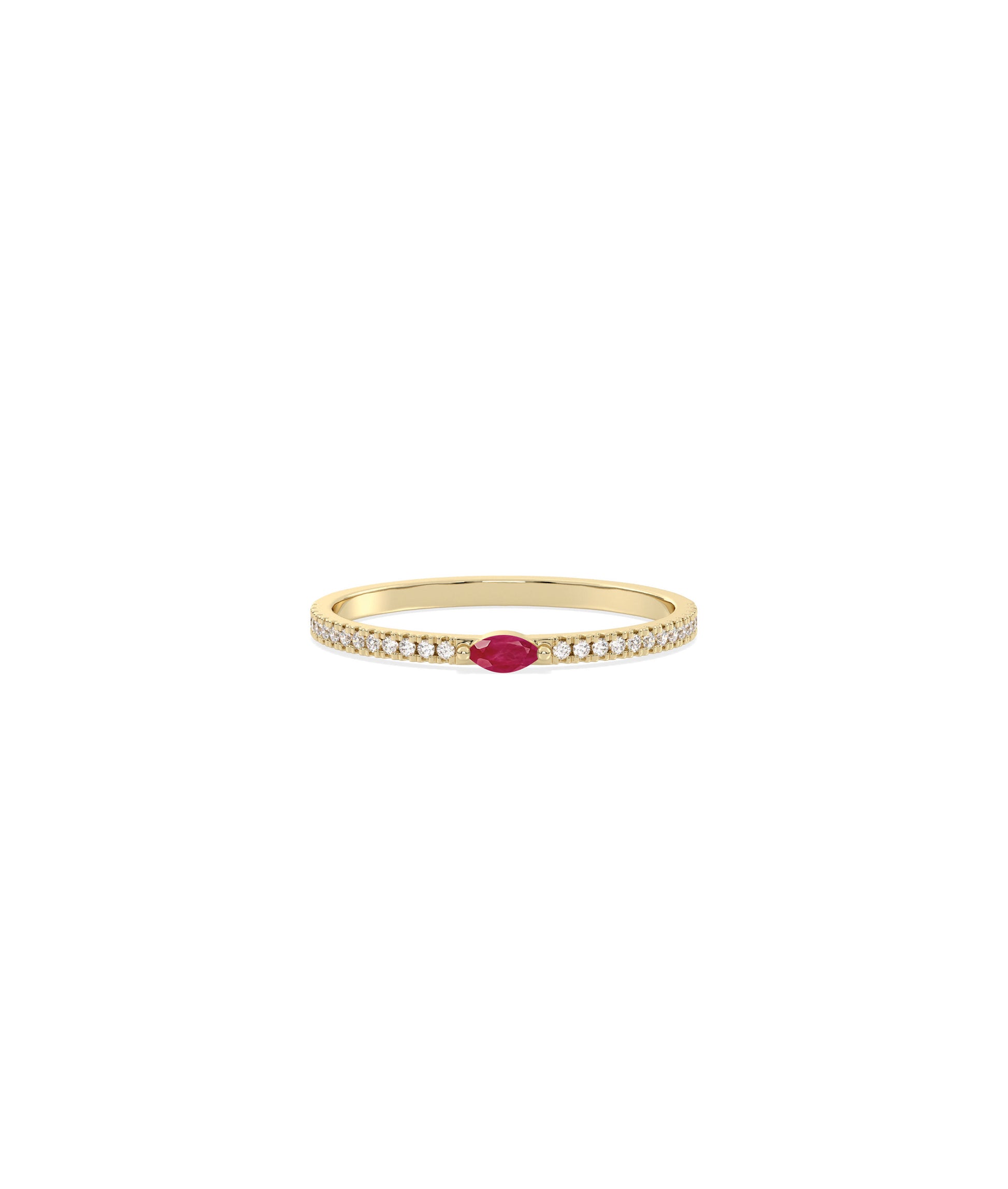 Birthstone and Diamond Band Ring | Engagement Rings For Women