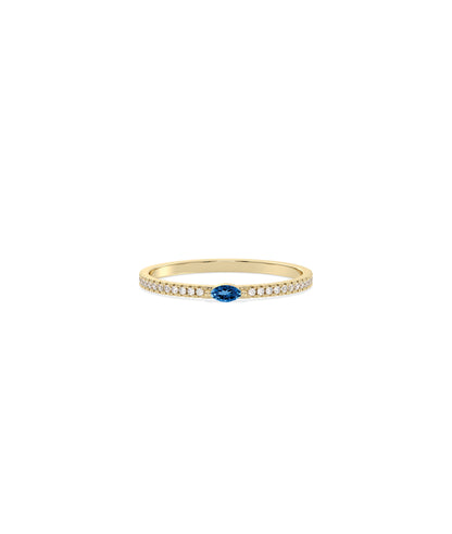 Birthstone and Diamond Band Ring | Engagement Rings For Women