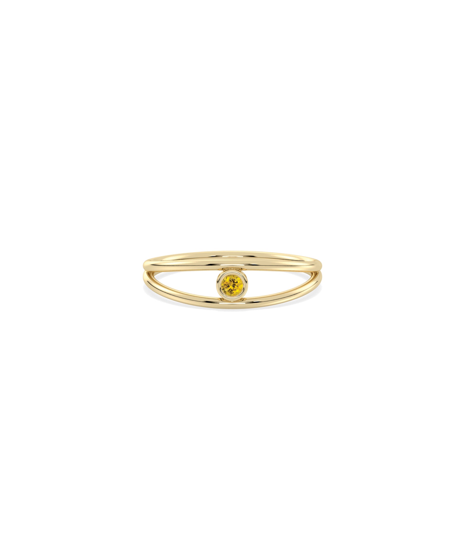 Birthstone Bezel Set Split Shank Ring | Best Everyday Jewelry