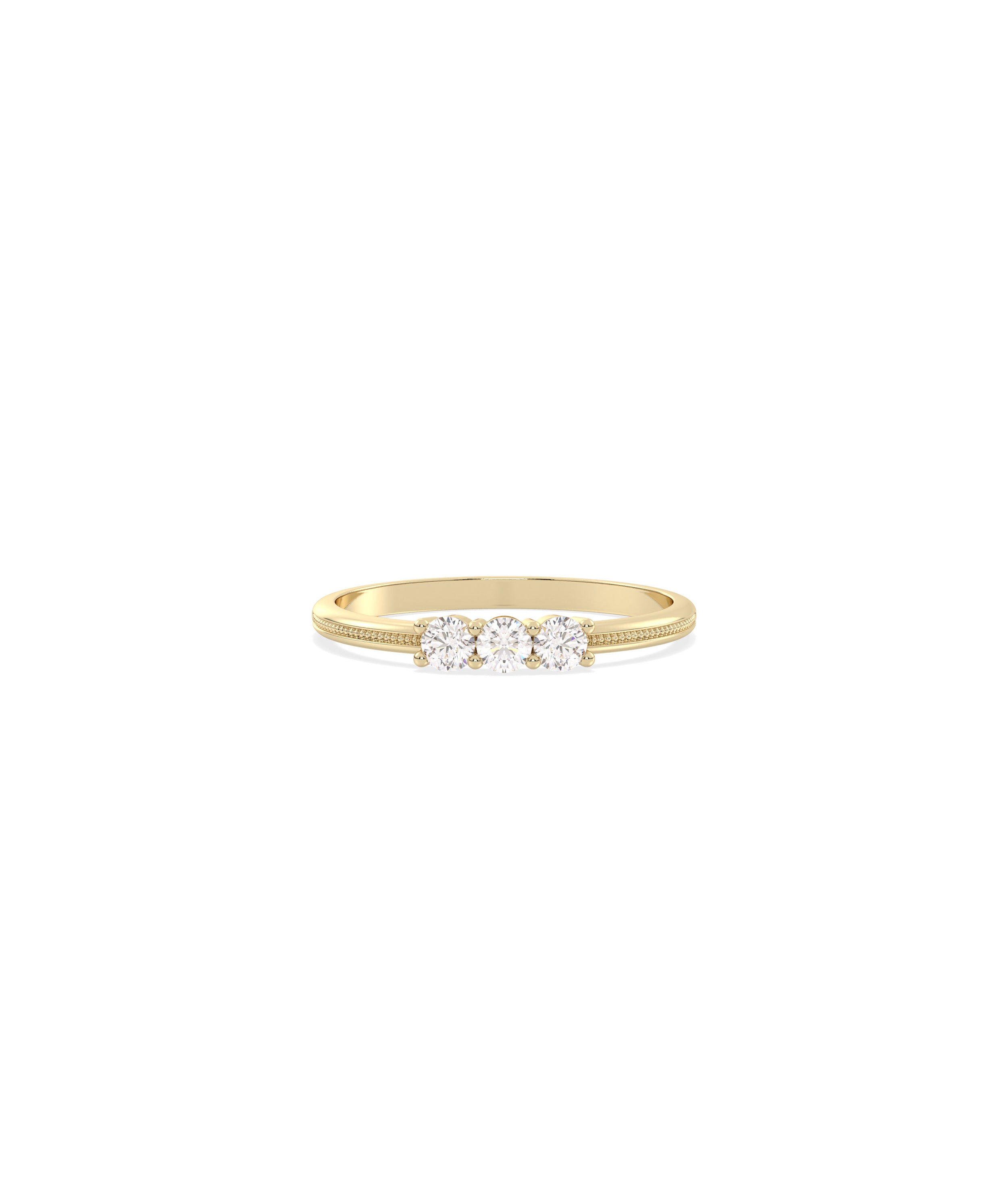 3 Stone Birthstone Prong Set Ring | Everyday Jewelry