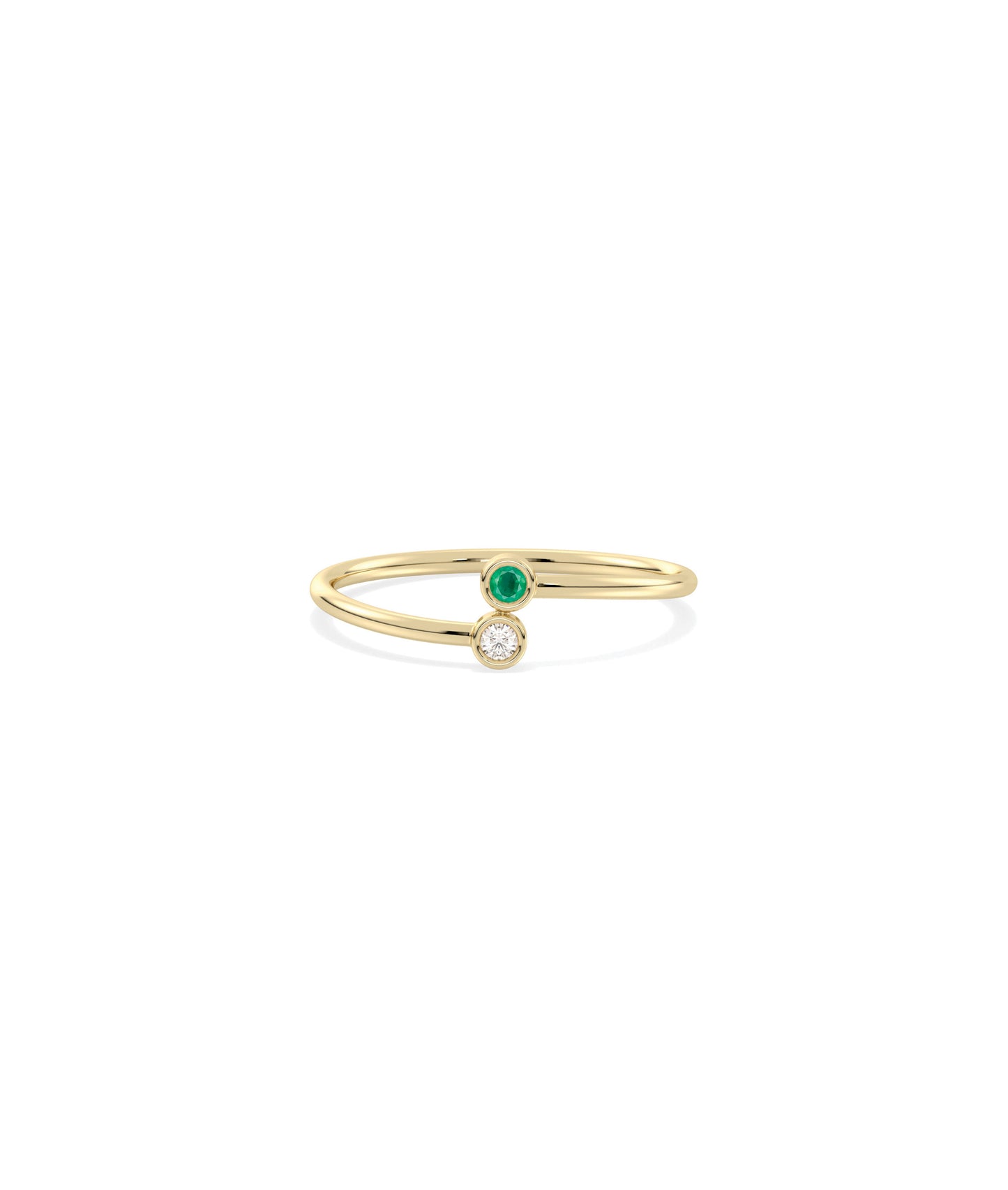 2 Stone Birthstone and Diamond Ring | Everyday Jewelry For Women