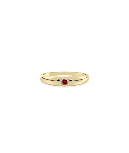 Birthstone Bezel Set Band Ring | Diamond Band Rings