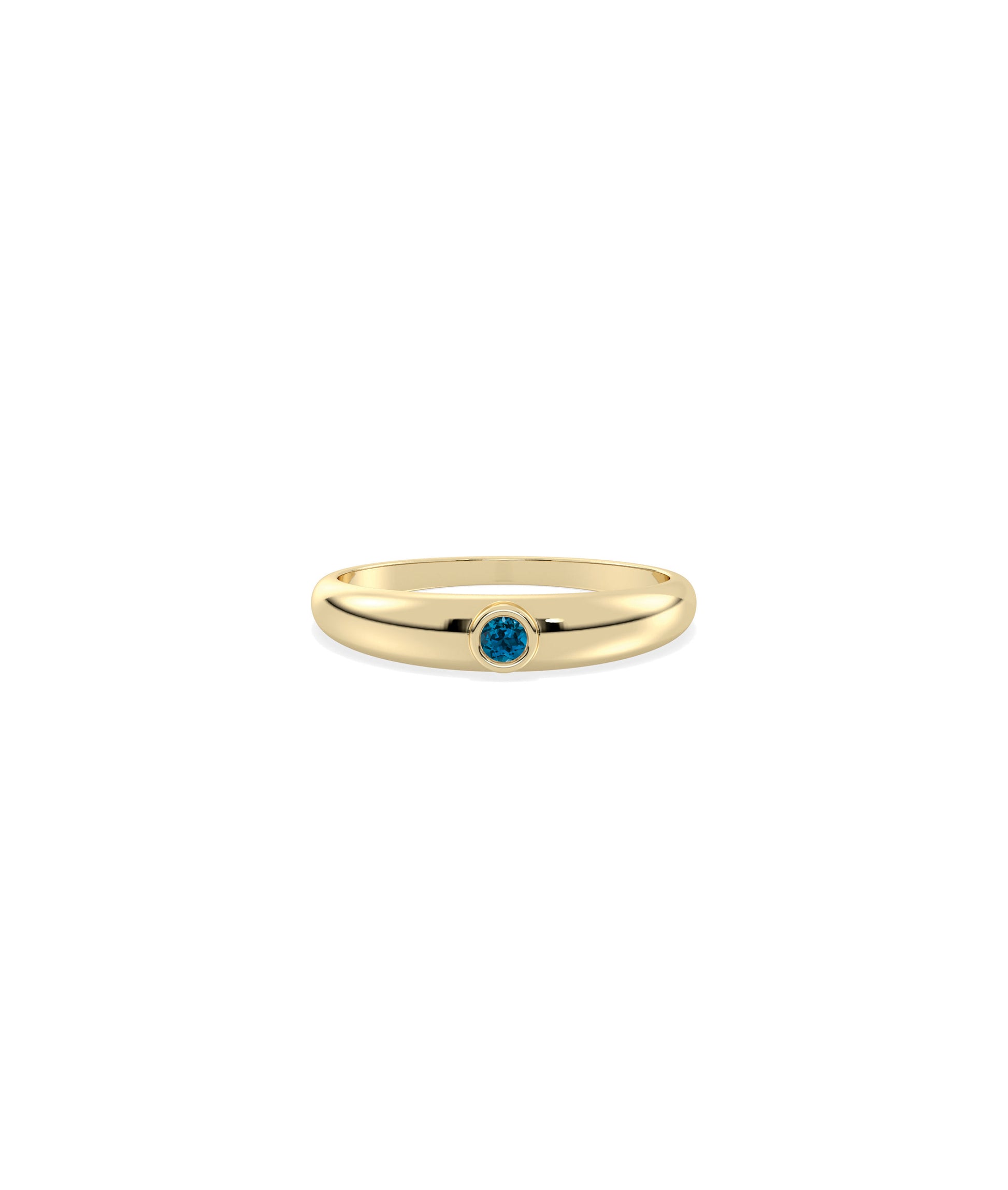 Birthstone Bezel Set Band Ring | Diamond Band Rings