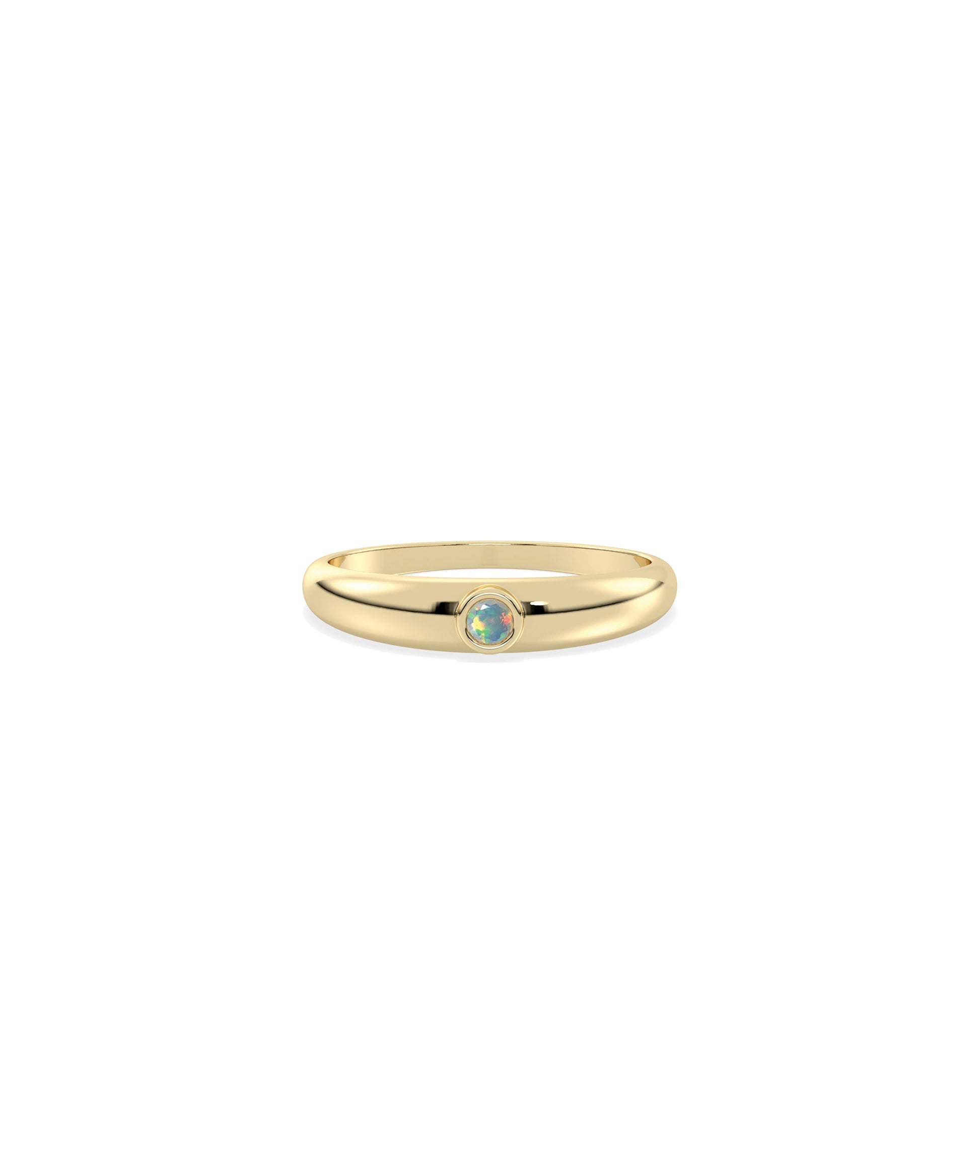 Birthstone Bezel Set Band Ring | Diamond Band Rings