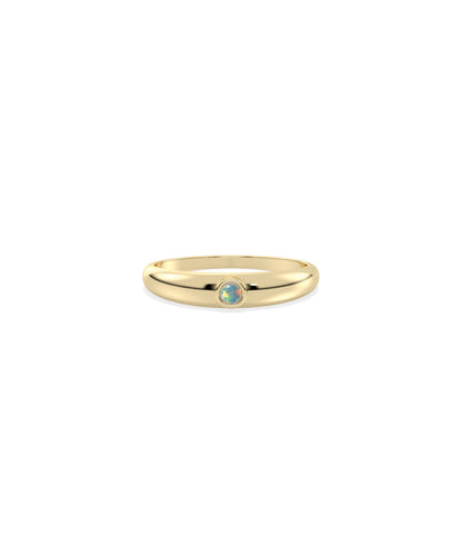 Birthstone Bezel Set Band Ring | Diamond Band Rings