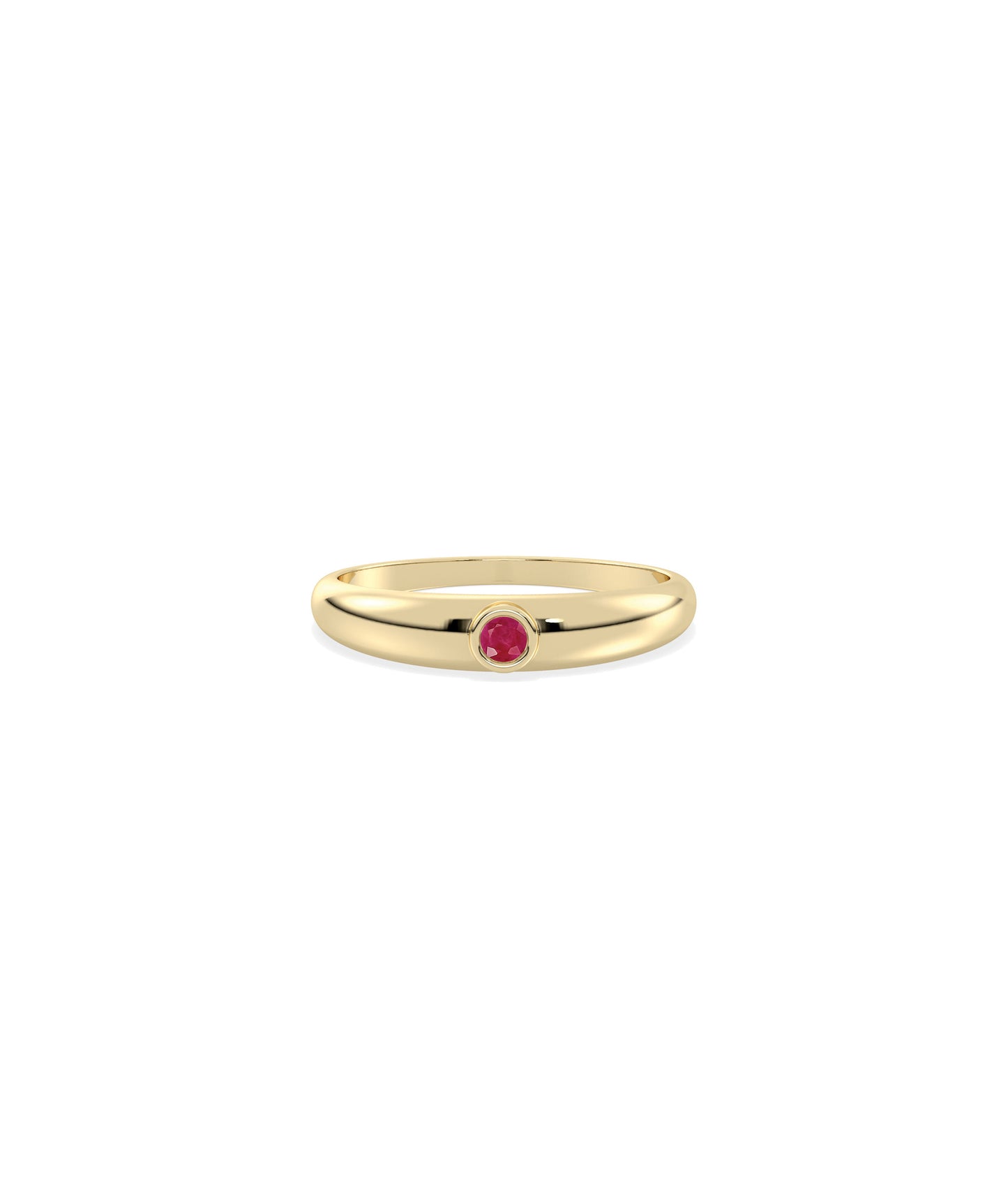 Birthstone Bezel Set Band Ring | Diamond Band Rings