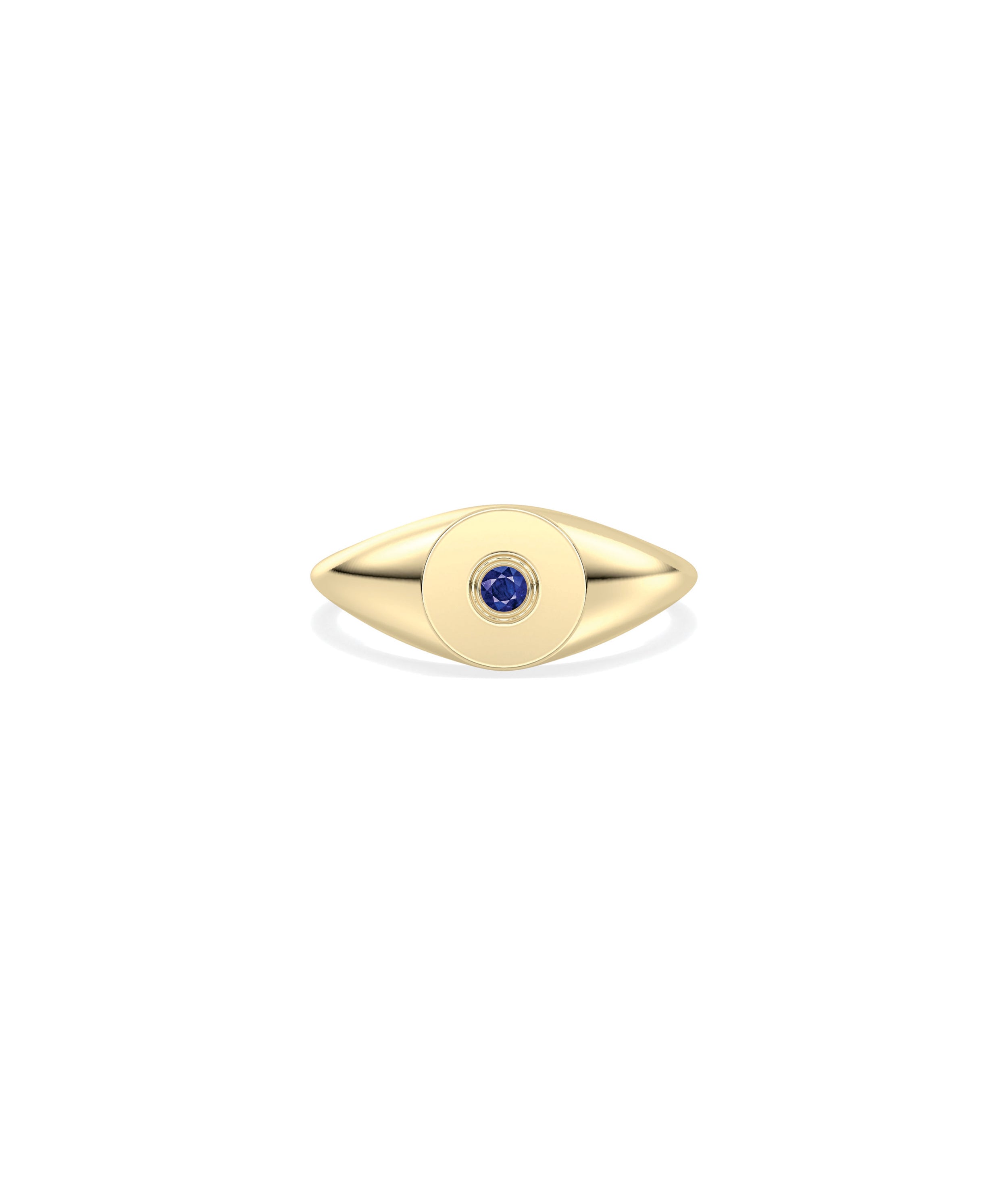 Birthstone Signet Bezel Set Ring | Everyday Jewelry 