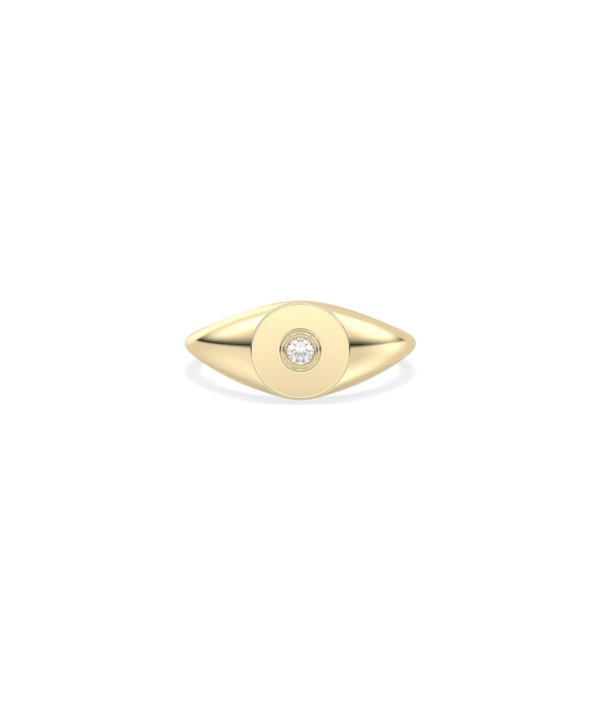 Birthstone Signet Bezel Set Ring | Everyday Jewelry 