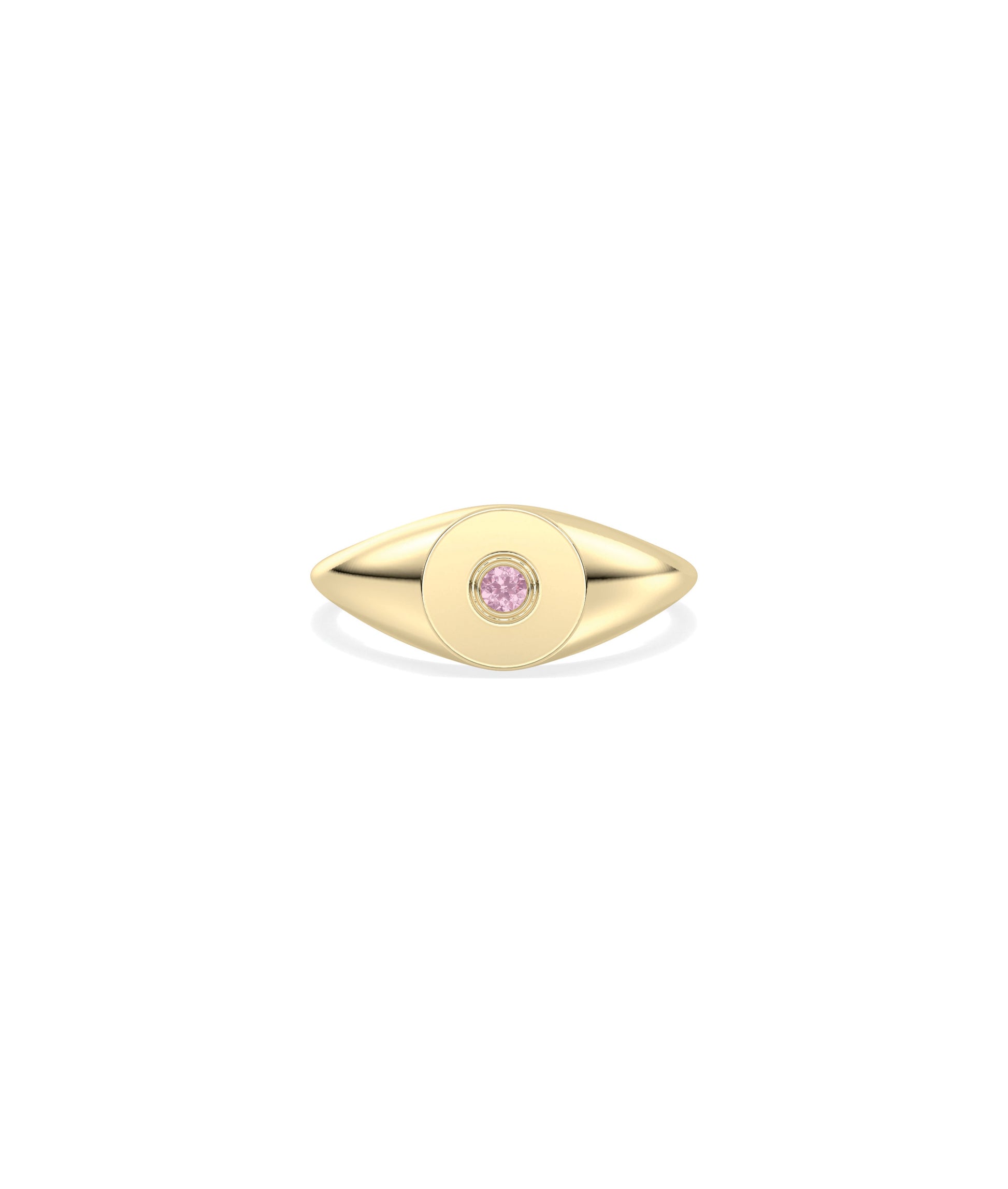 Birthstone Signet Bezel Set Ring | Everyday Jewelry 