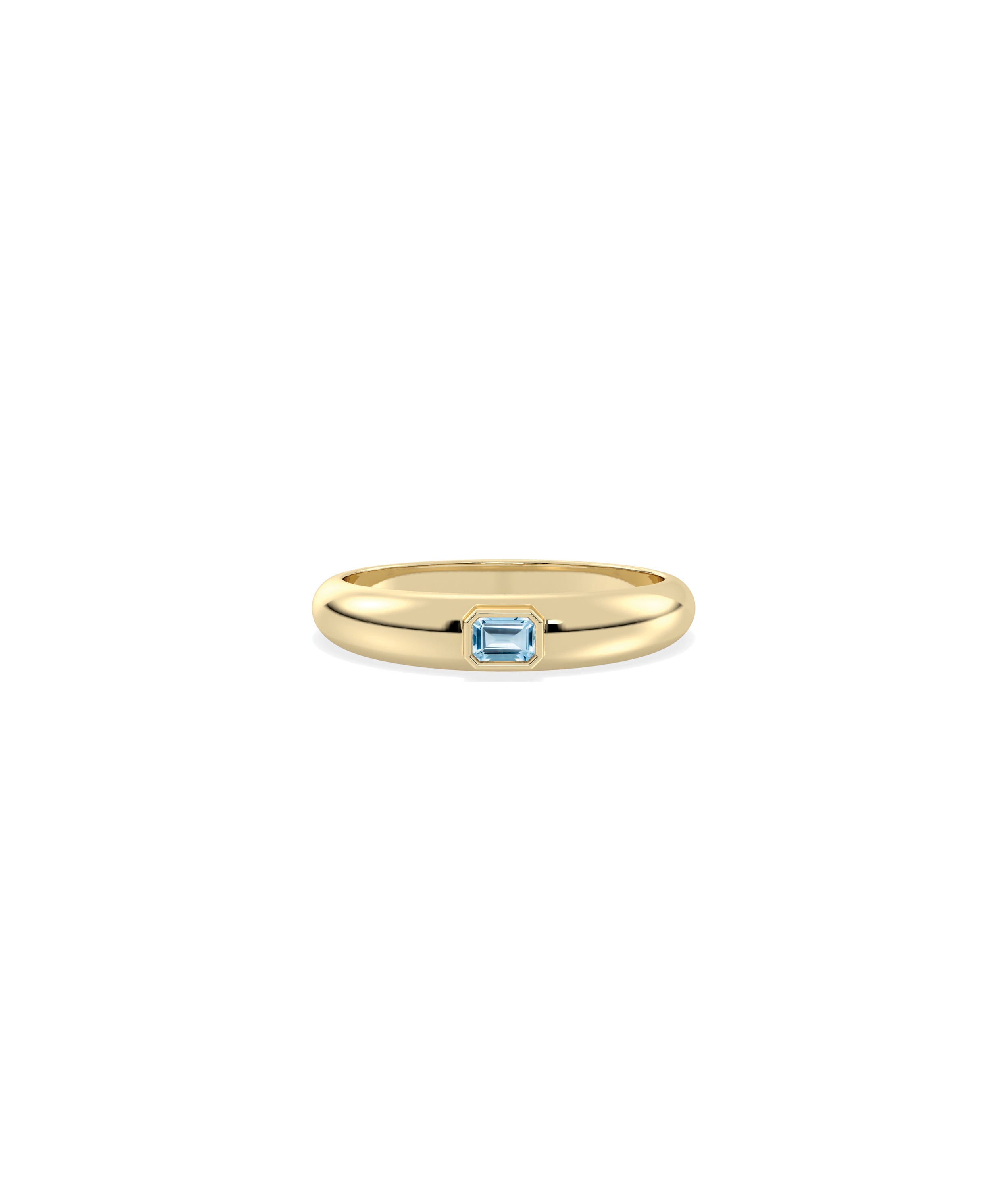 Birthstone Bezel Set Band Ring | Diamond Band Rings