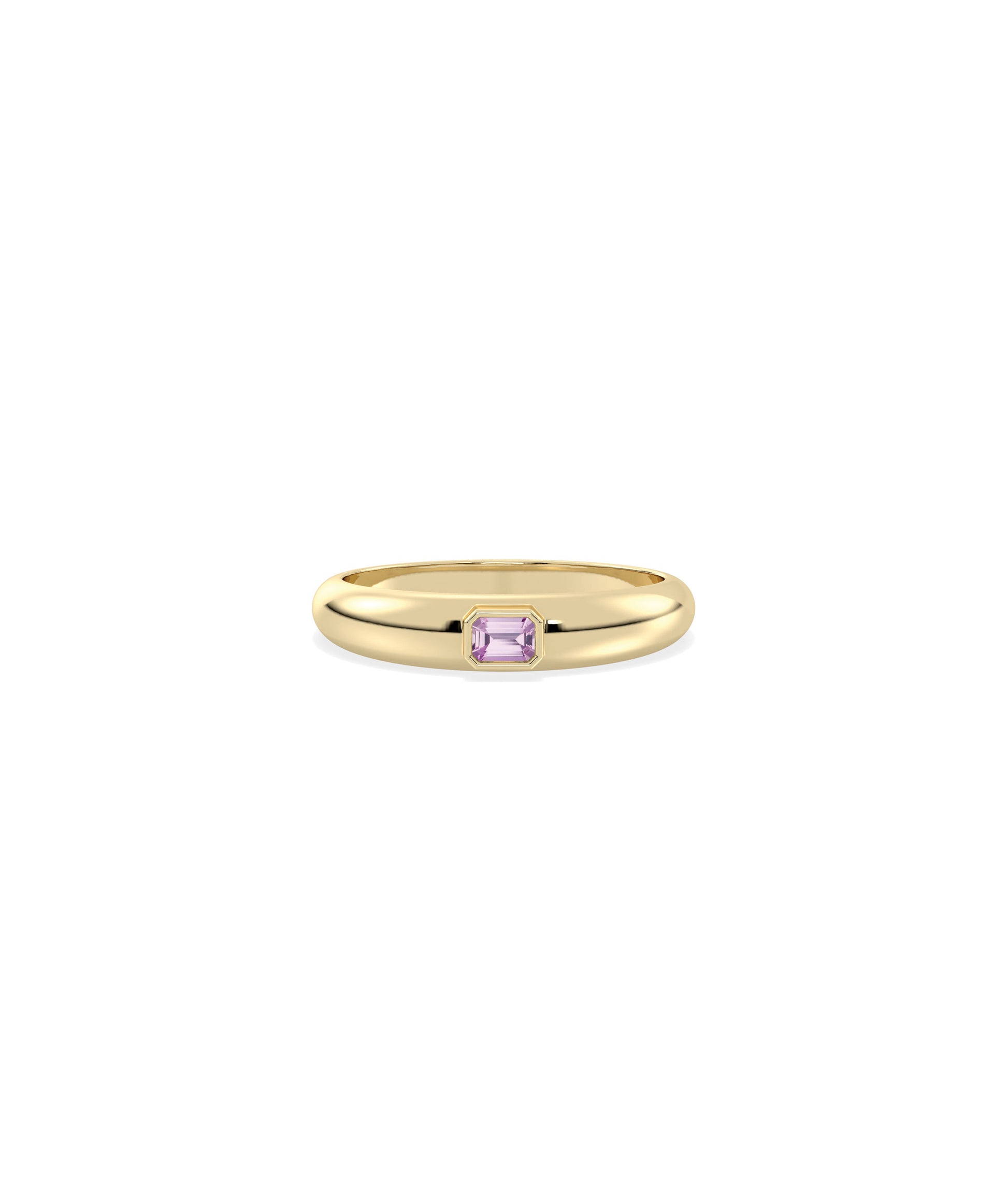 Birthstone Bezel Set Band Ring | Diamond Band Rings