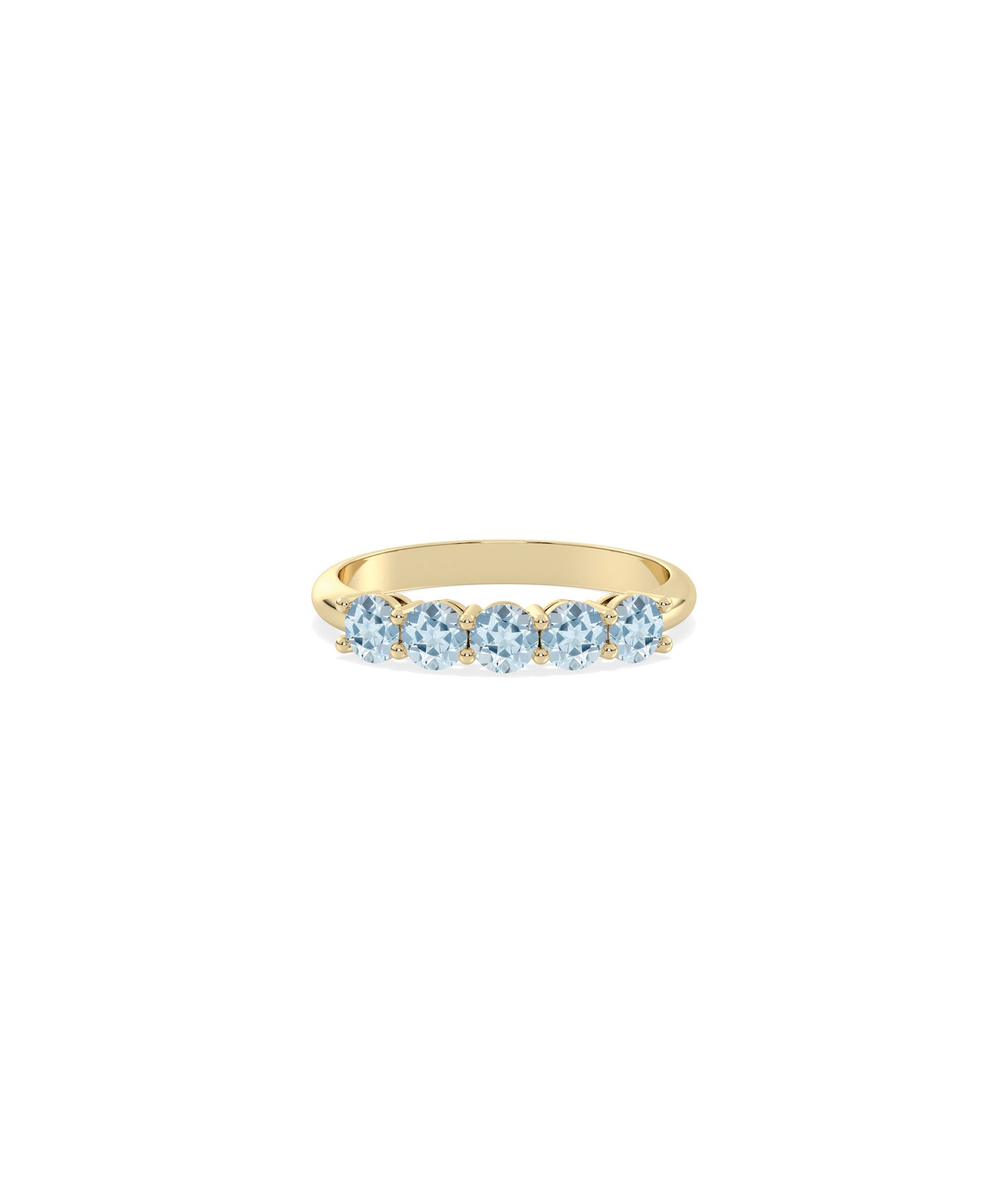 5 Stone Birthstone Band Ring | Diamond Band Ring