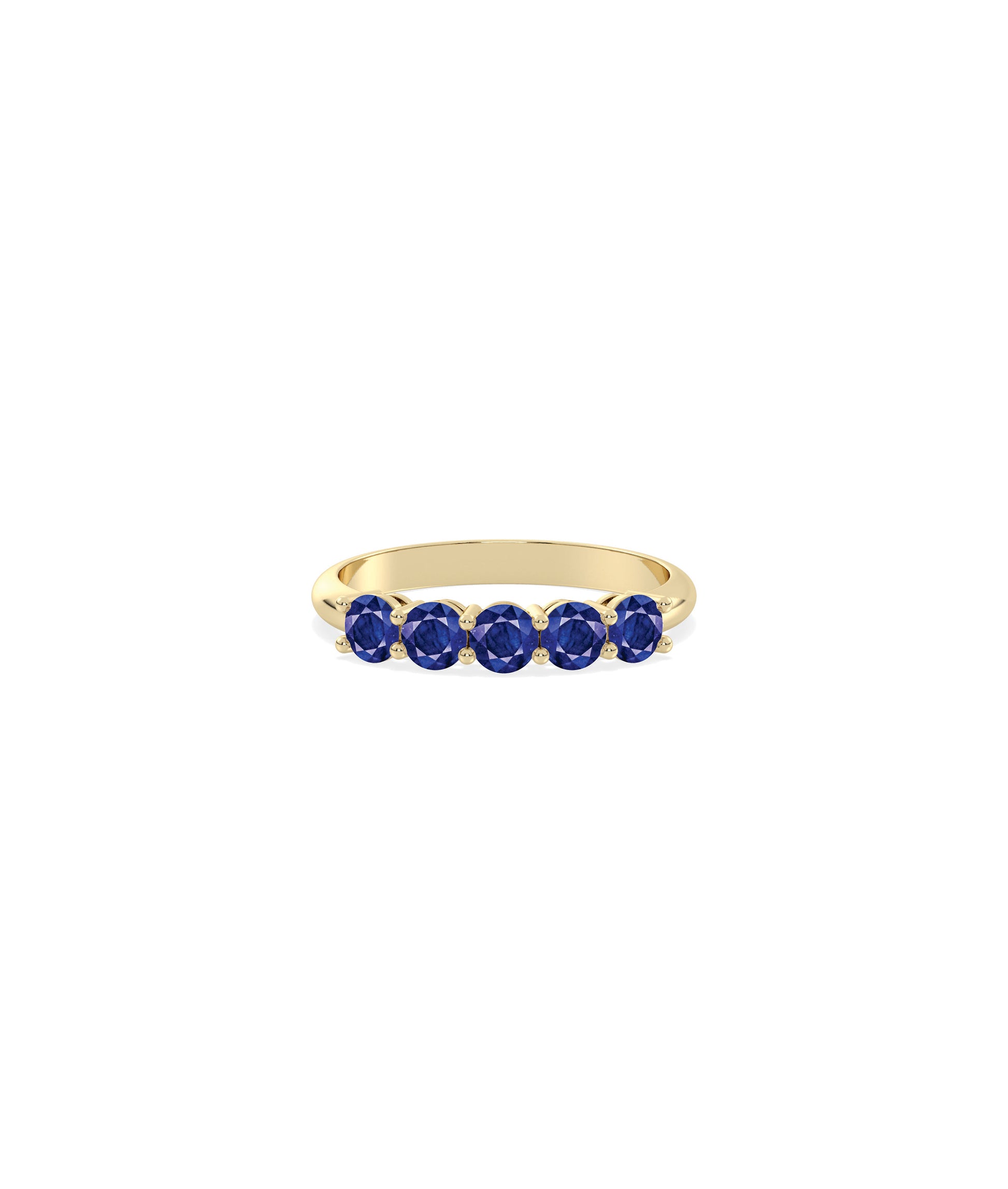 5 Stone Birthstone Band Ring | Diamond Band Ring