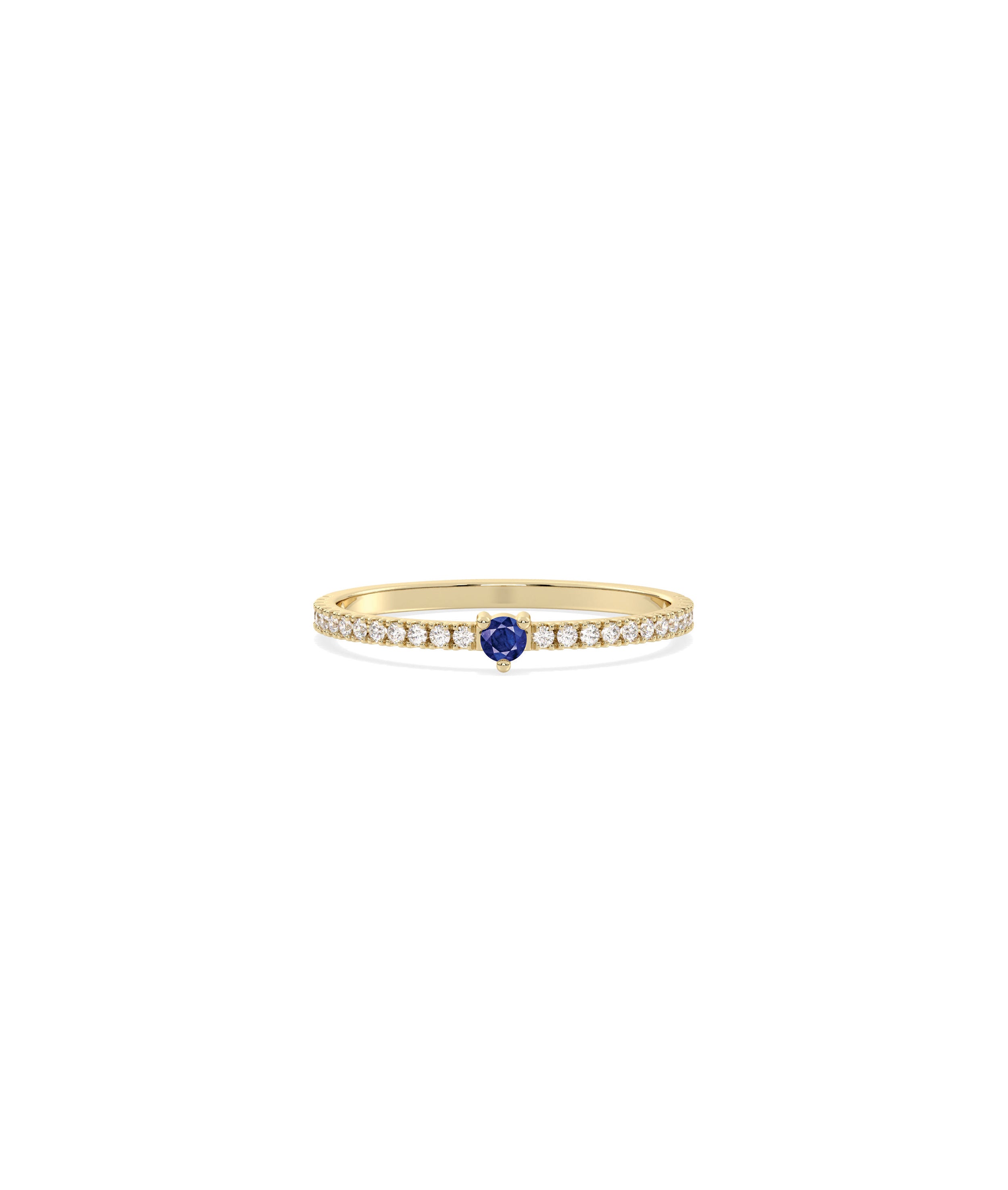 Heart Shape Birthstone and Diamond Band Ring | Diamond Band Rings