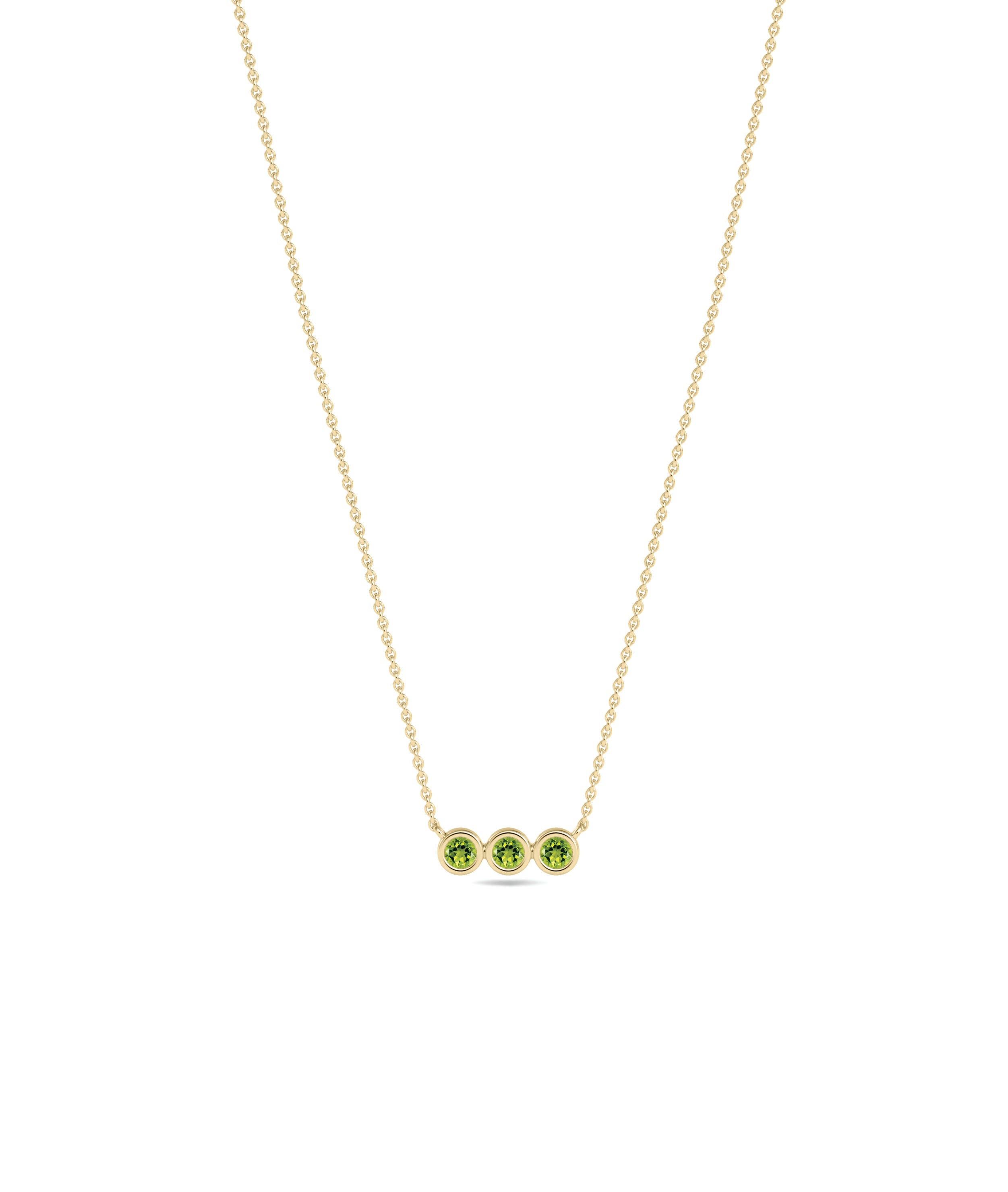 Birthstone 3 Stone Necklace | Diamond Necklace