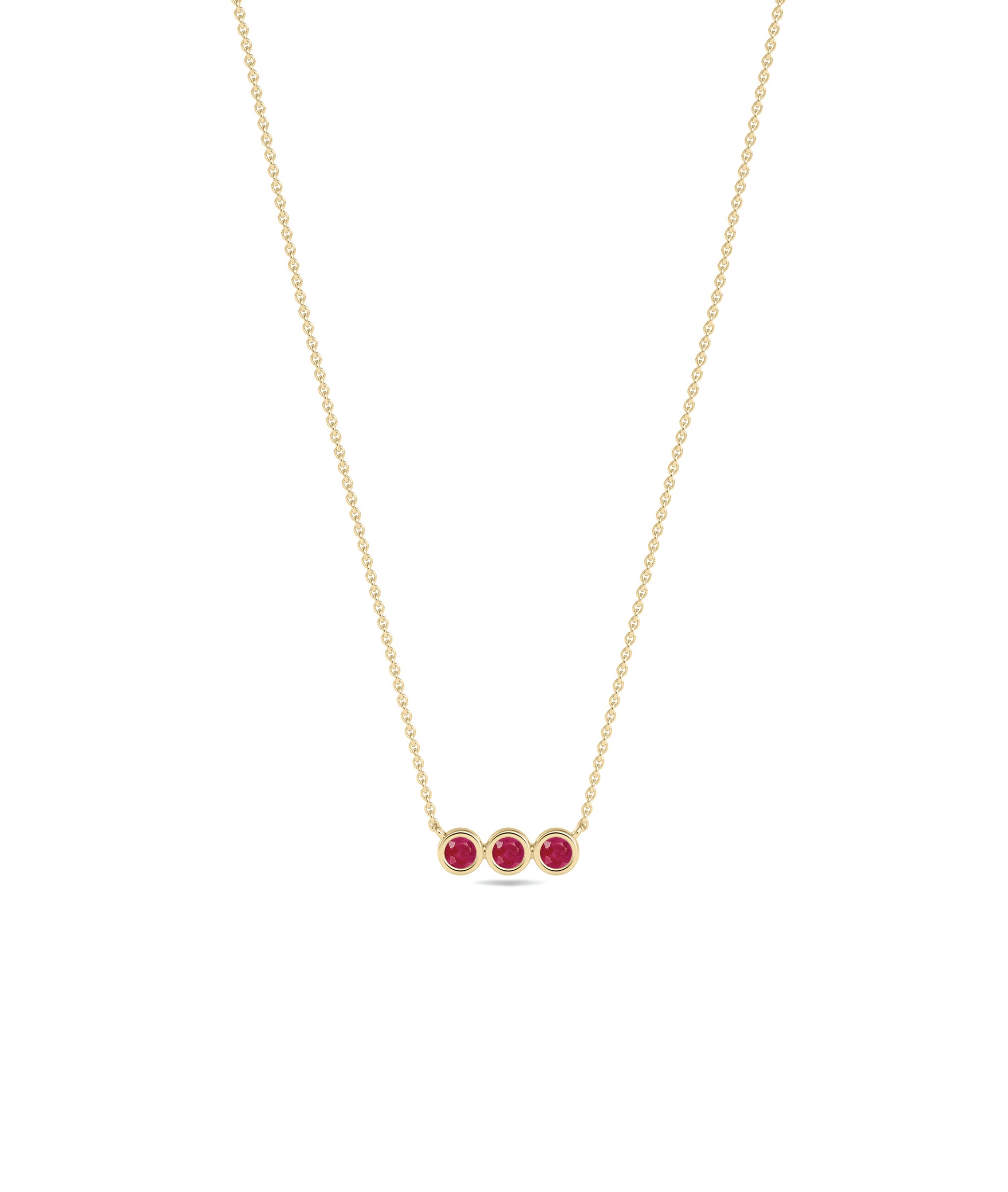 Birthstone 3 Stone Necklace | Diamond Necklace Online