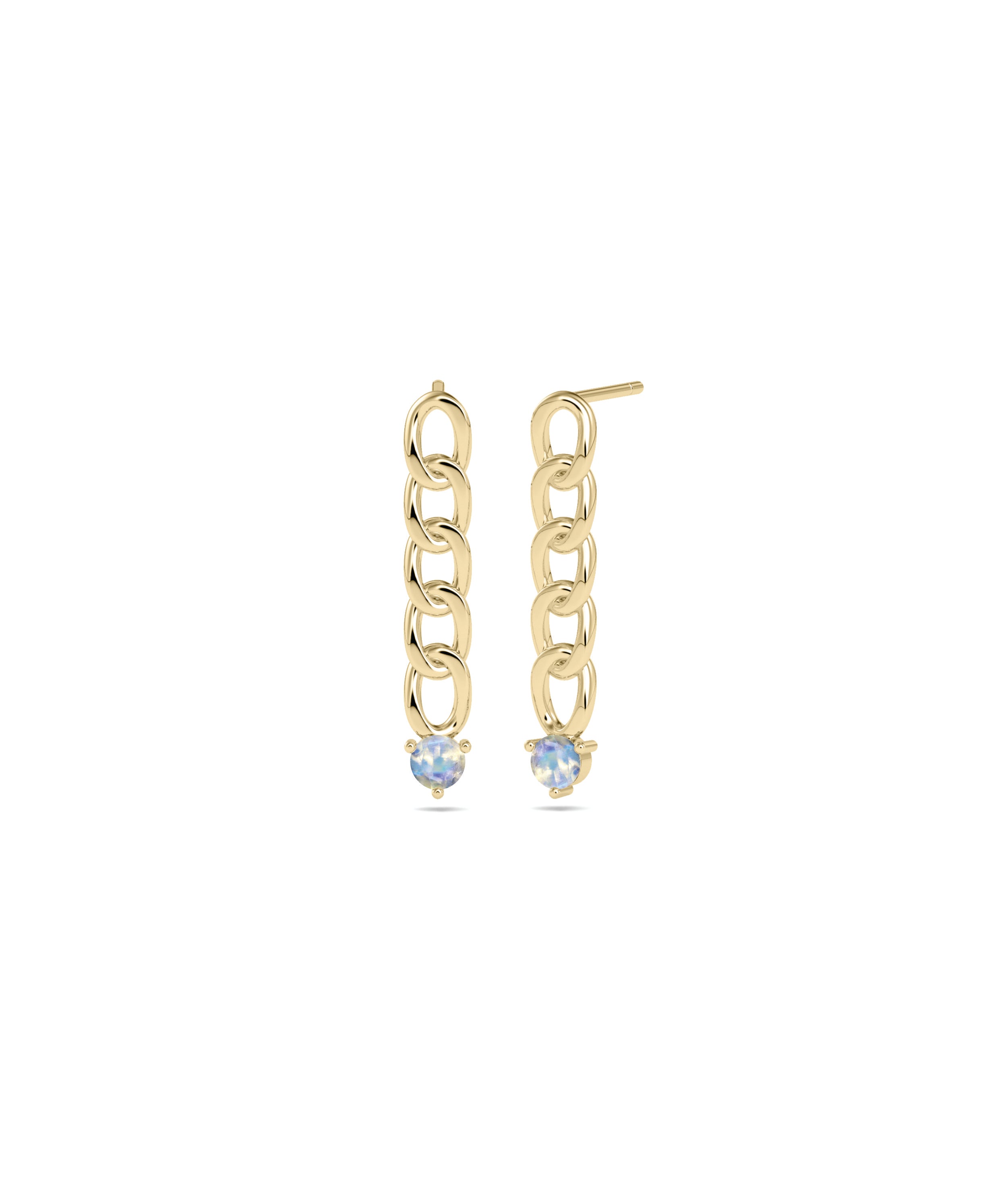 Birthstone Curb Link Earring | Shop Diamond Earrings