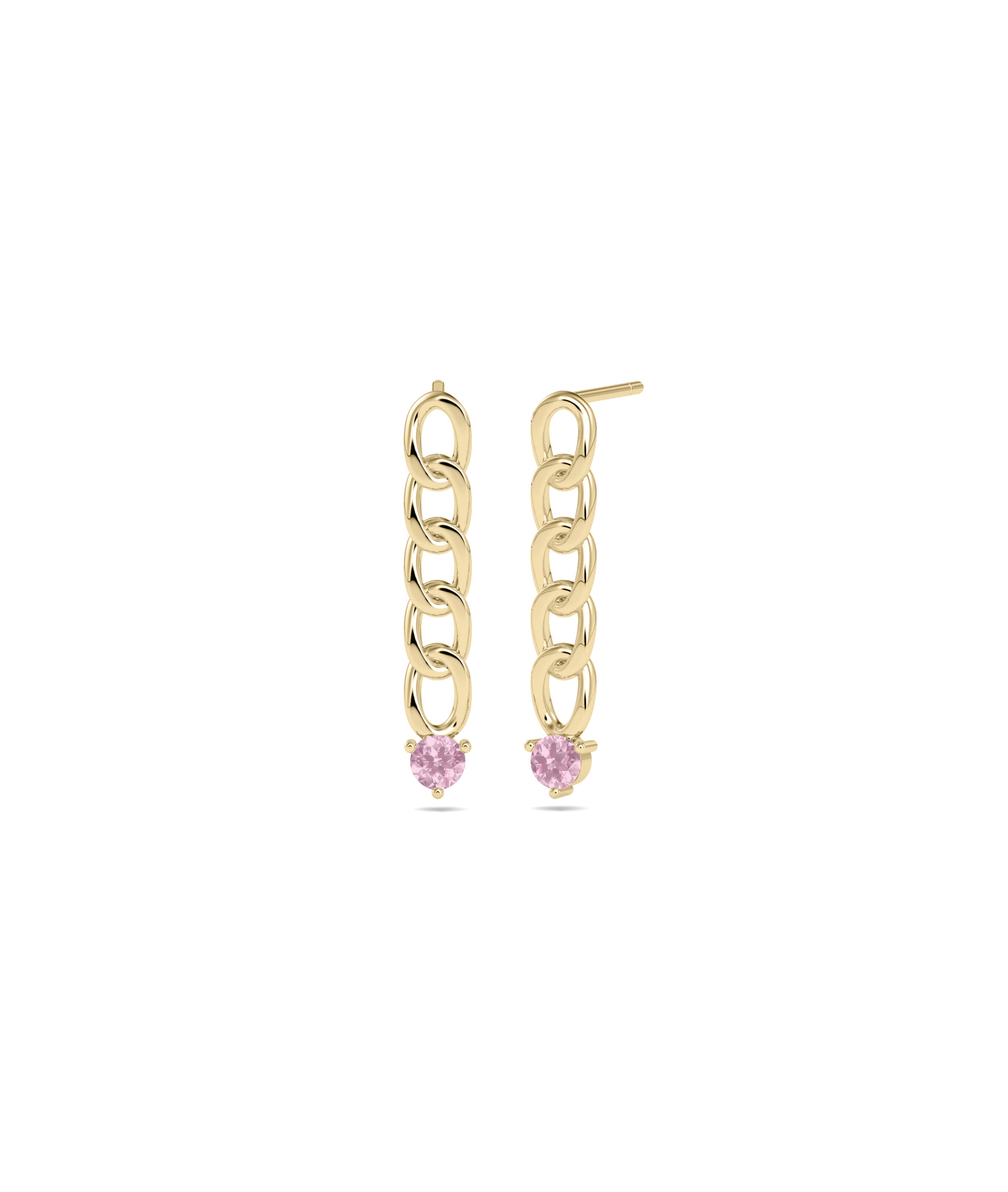 Birthstone Curb Link Earring | Shop Diamond Earrings