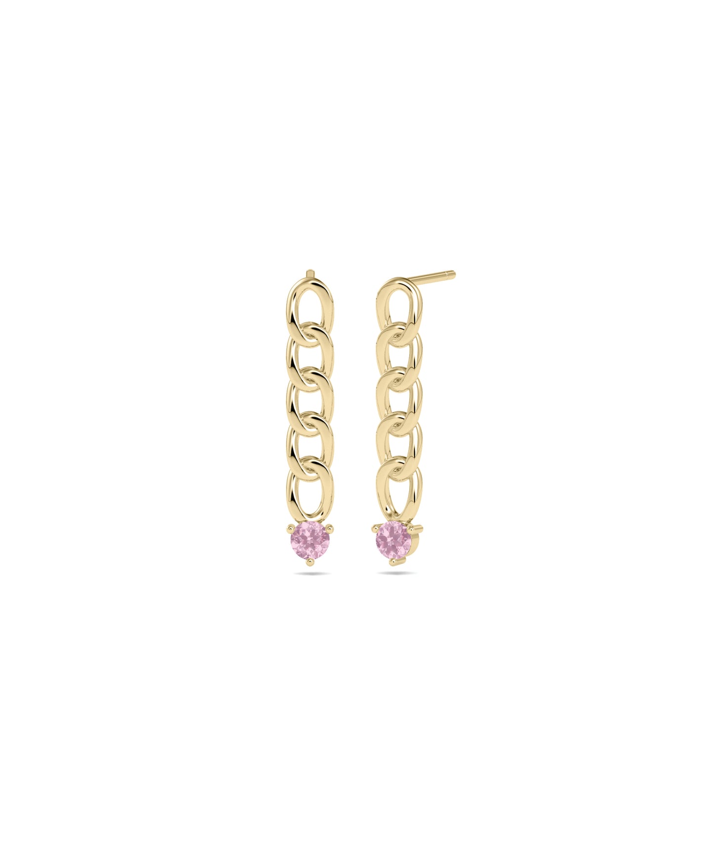 Birthstone Curb Link Earring | Shop Diamond Earrings