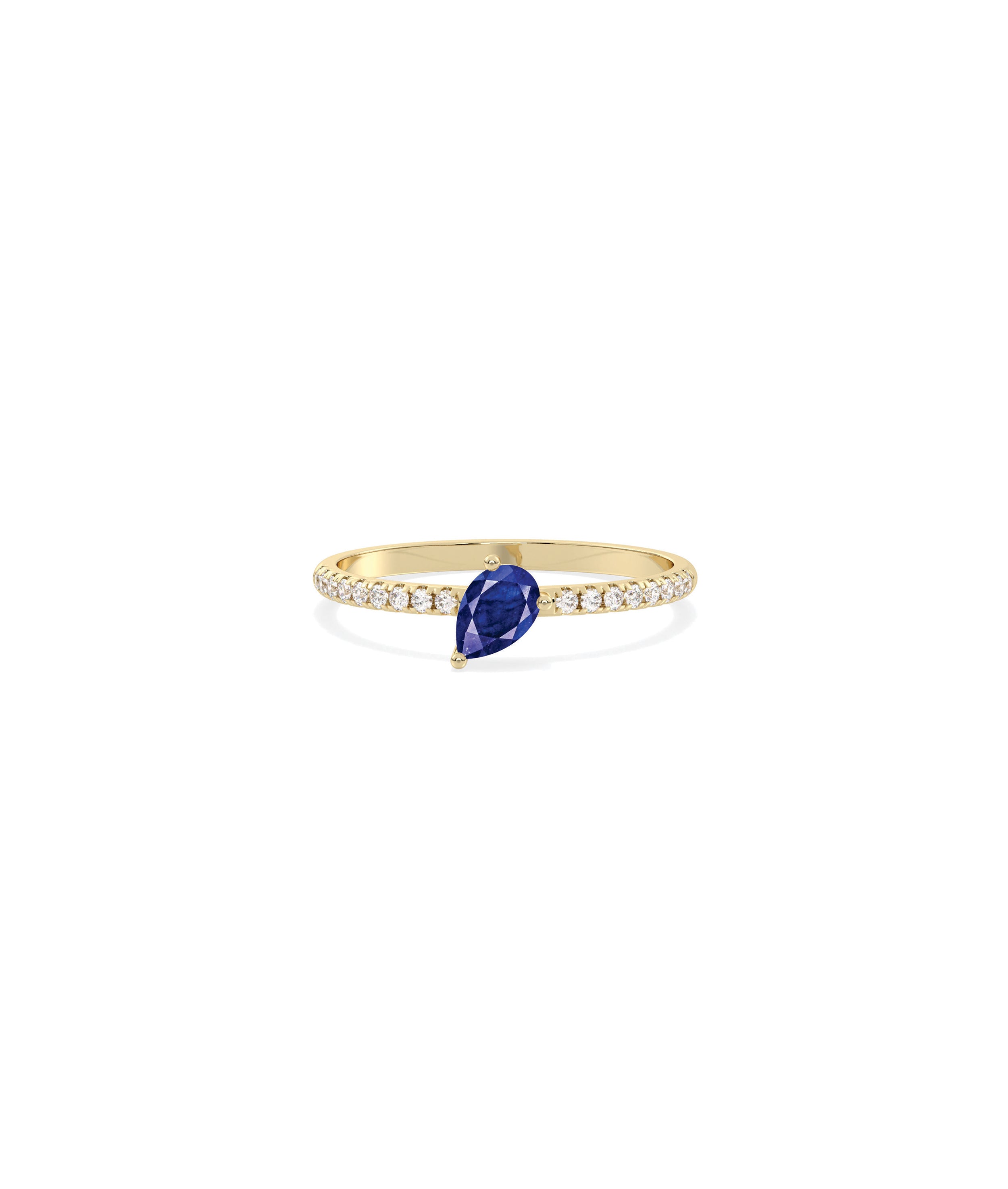 Birthstone and Diamond Band Ring | Engagement Rings