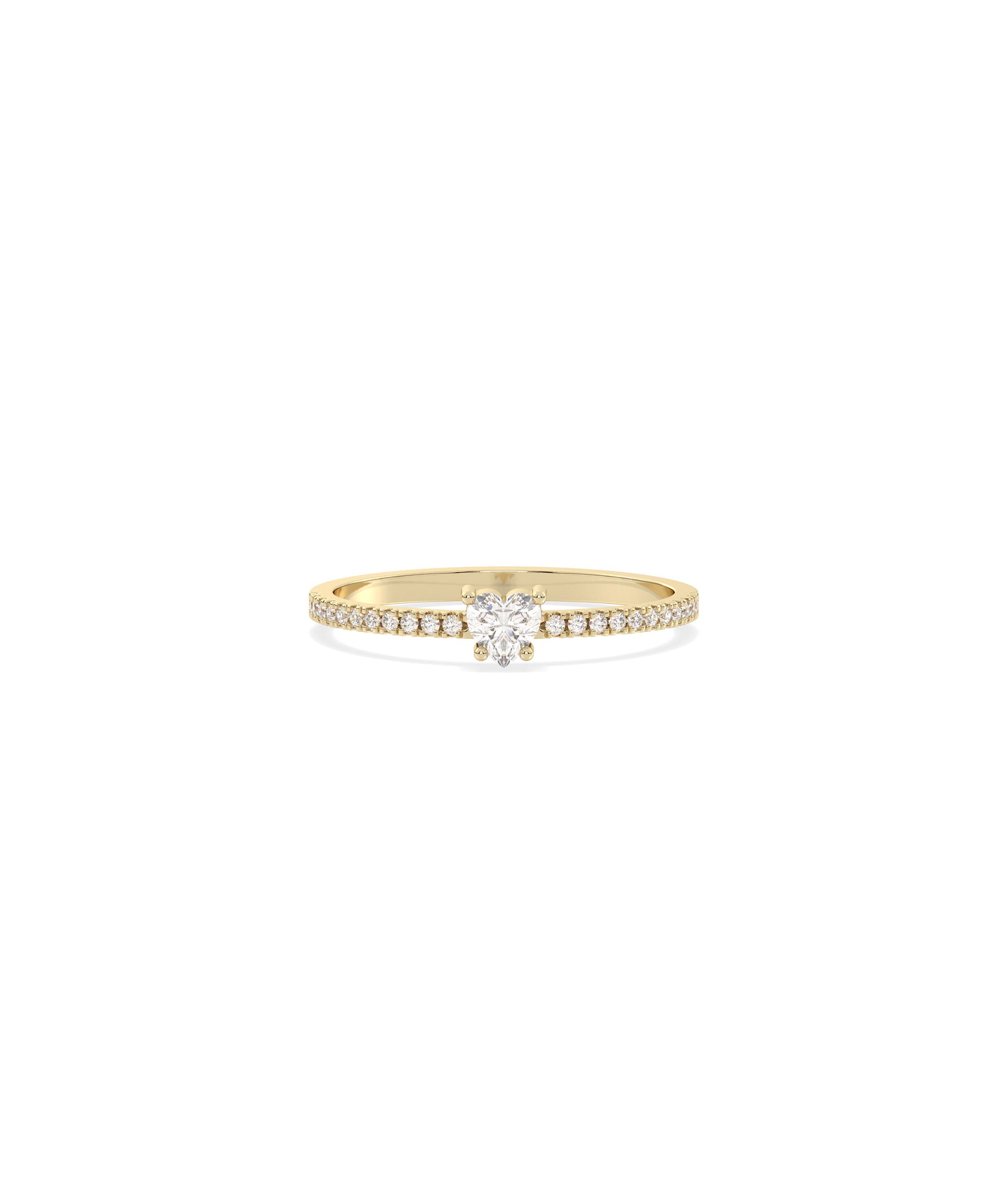 Heart Shape Birthstone and Diamond Band Ring | Diamond Band Rings